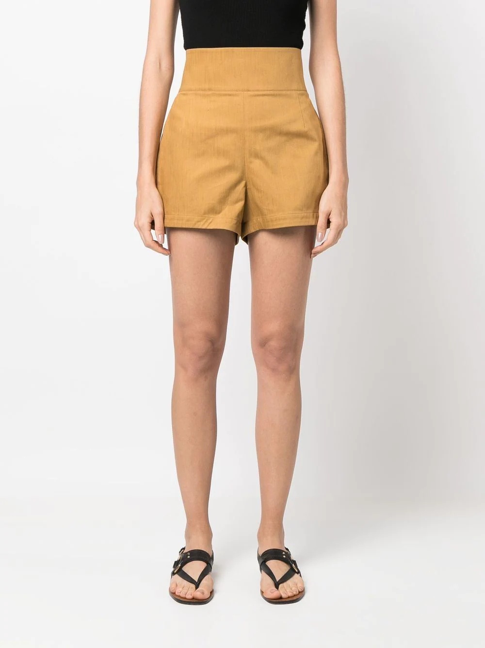high-waisted tailored shorts - 3