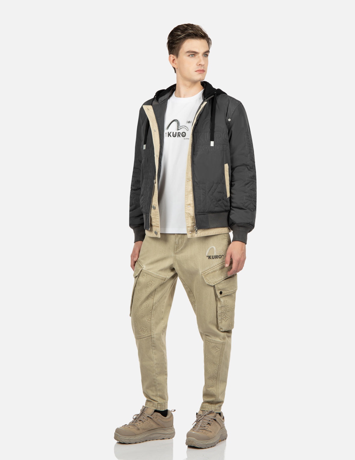Multi Logo Embroidery Mock 3-in-1 Padded Bomber Jacket - 3