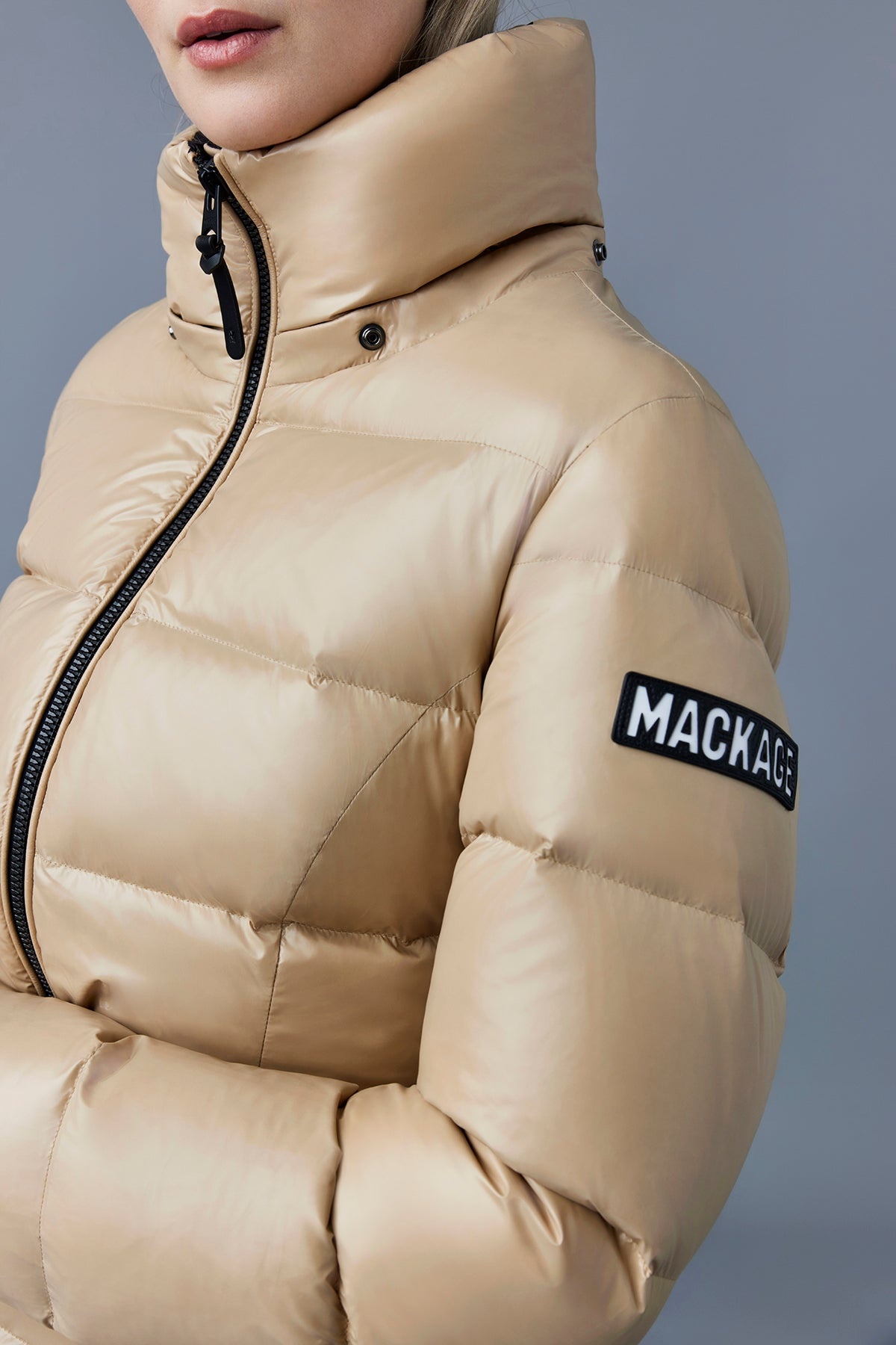 MADALYN lustrous light down jacket with hood for ladies - 5