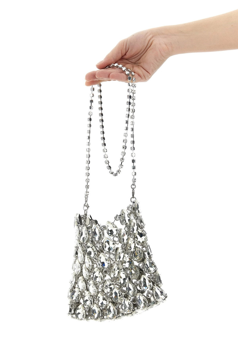 self-portrait 'Silver Crystal Chainmail Mini' clutch outlook
