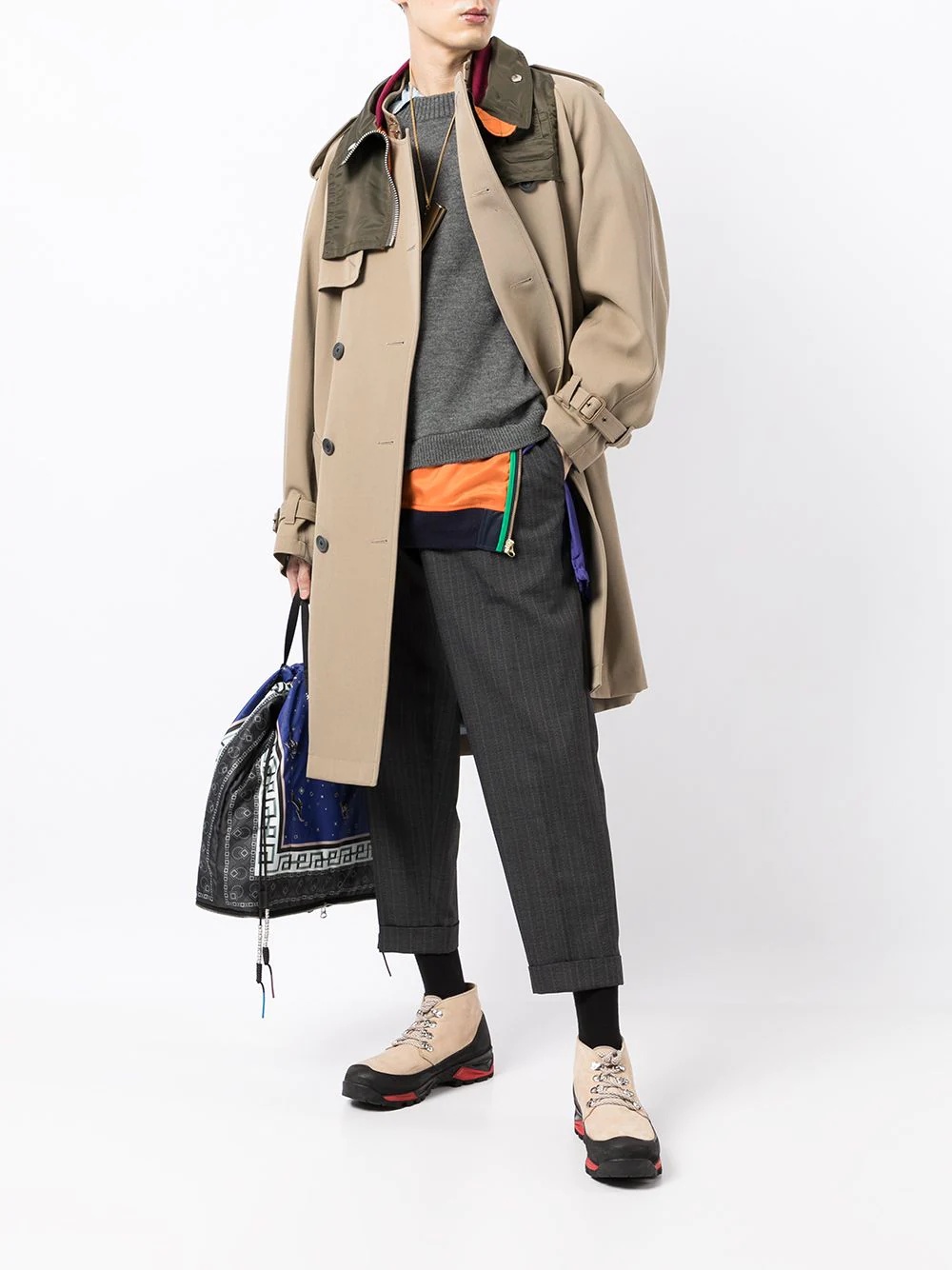 belted-waist trench coat - 2