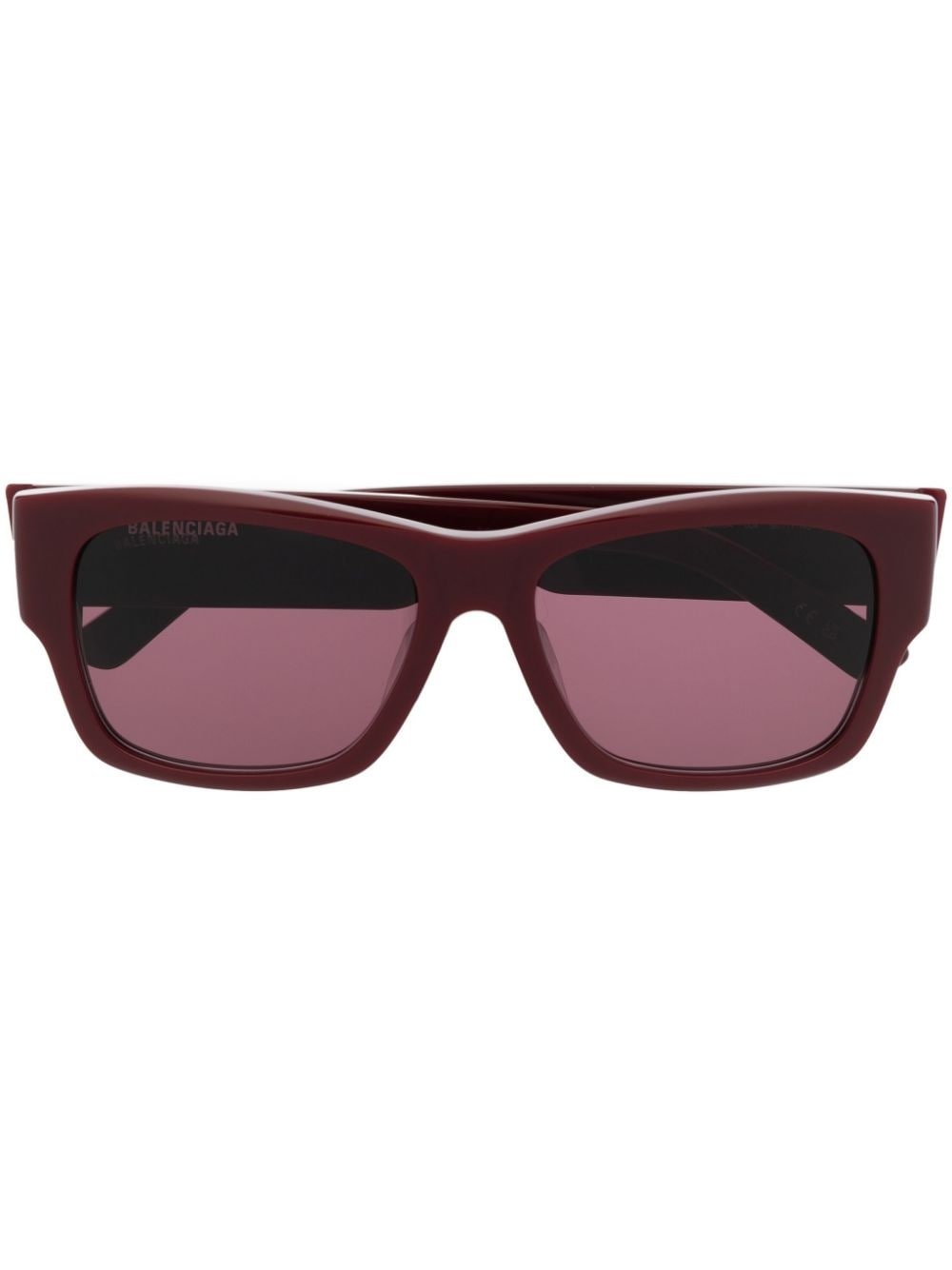 enamelled-logo square-frame sunglasses - 1