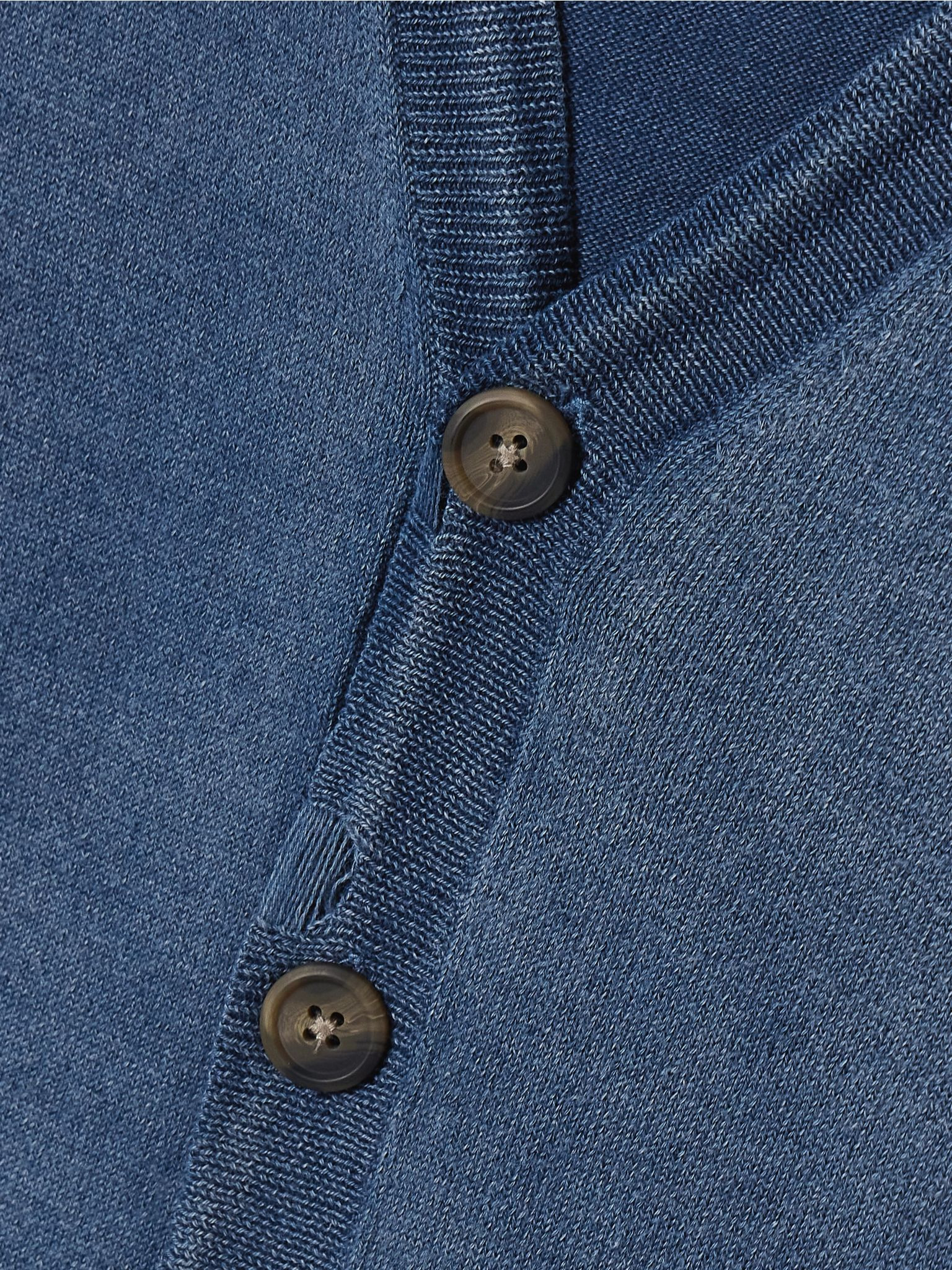 Distressed cotton cardigan Blue - 5