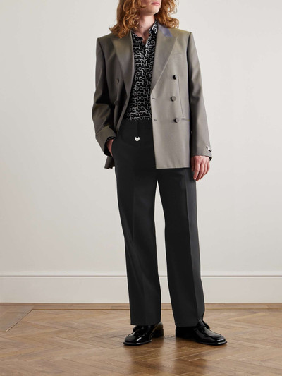 Burberry Straight-Leg Logo-Embellished Wool Trousers outlook