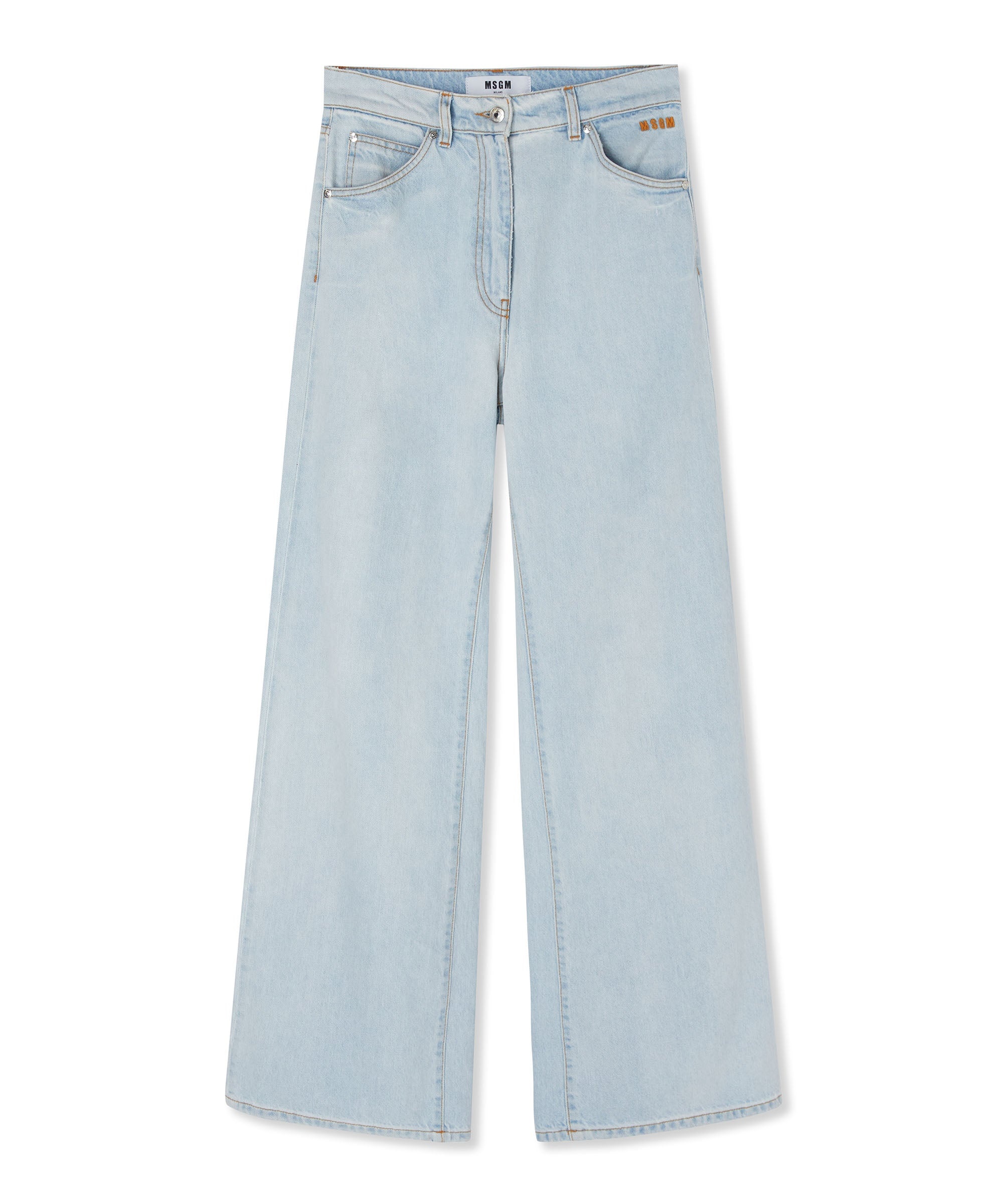 Light denim pants with 5 pockets - 1