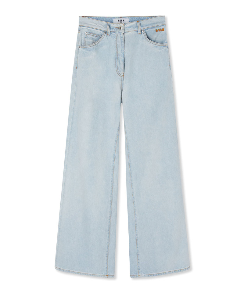 Light denim pants with 5 pockets 1