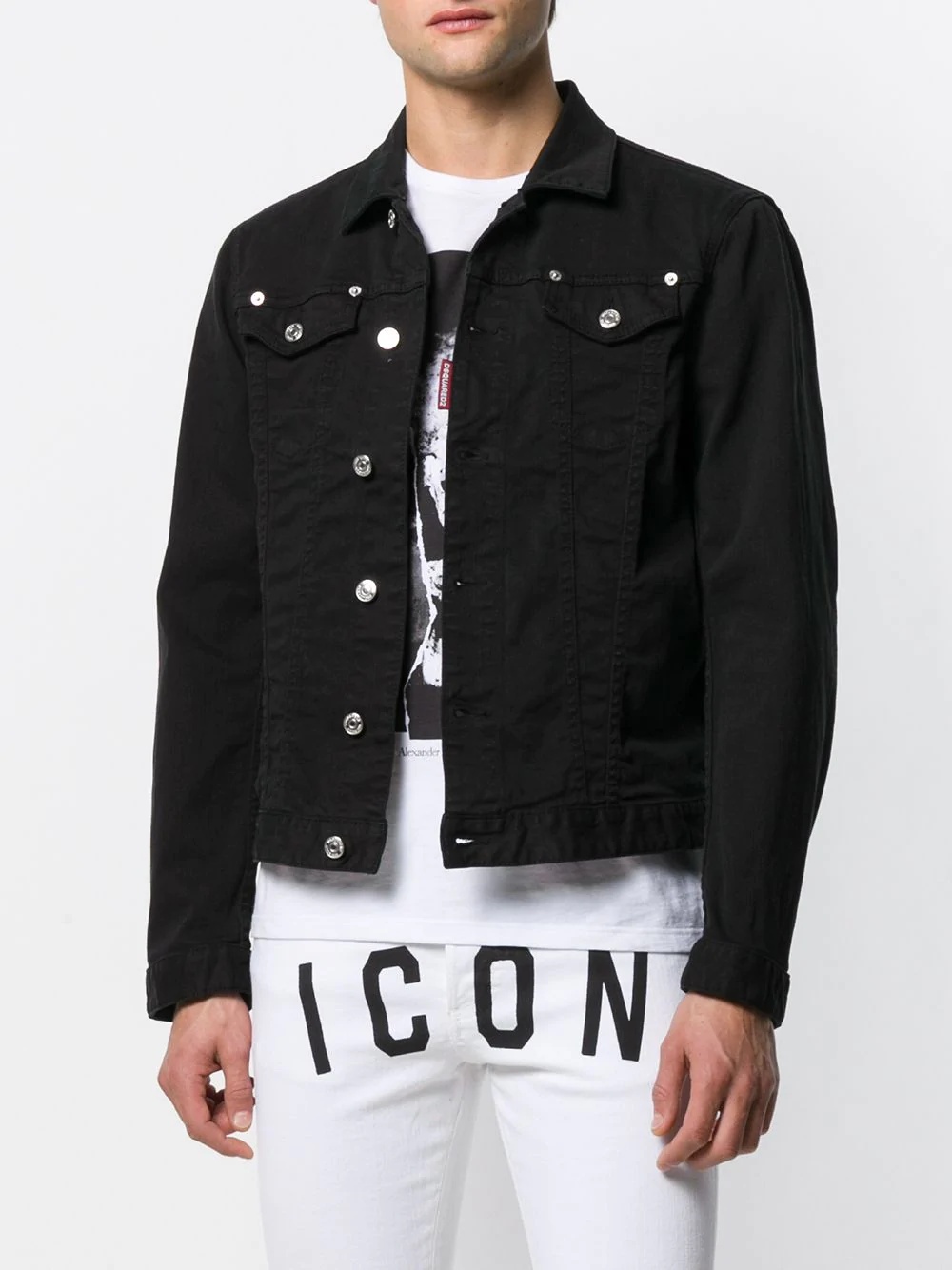 ICON logo denim jacket - 3