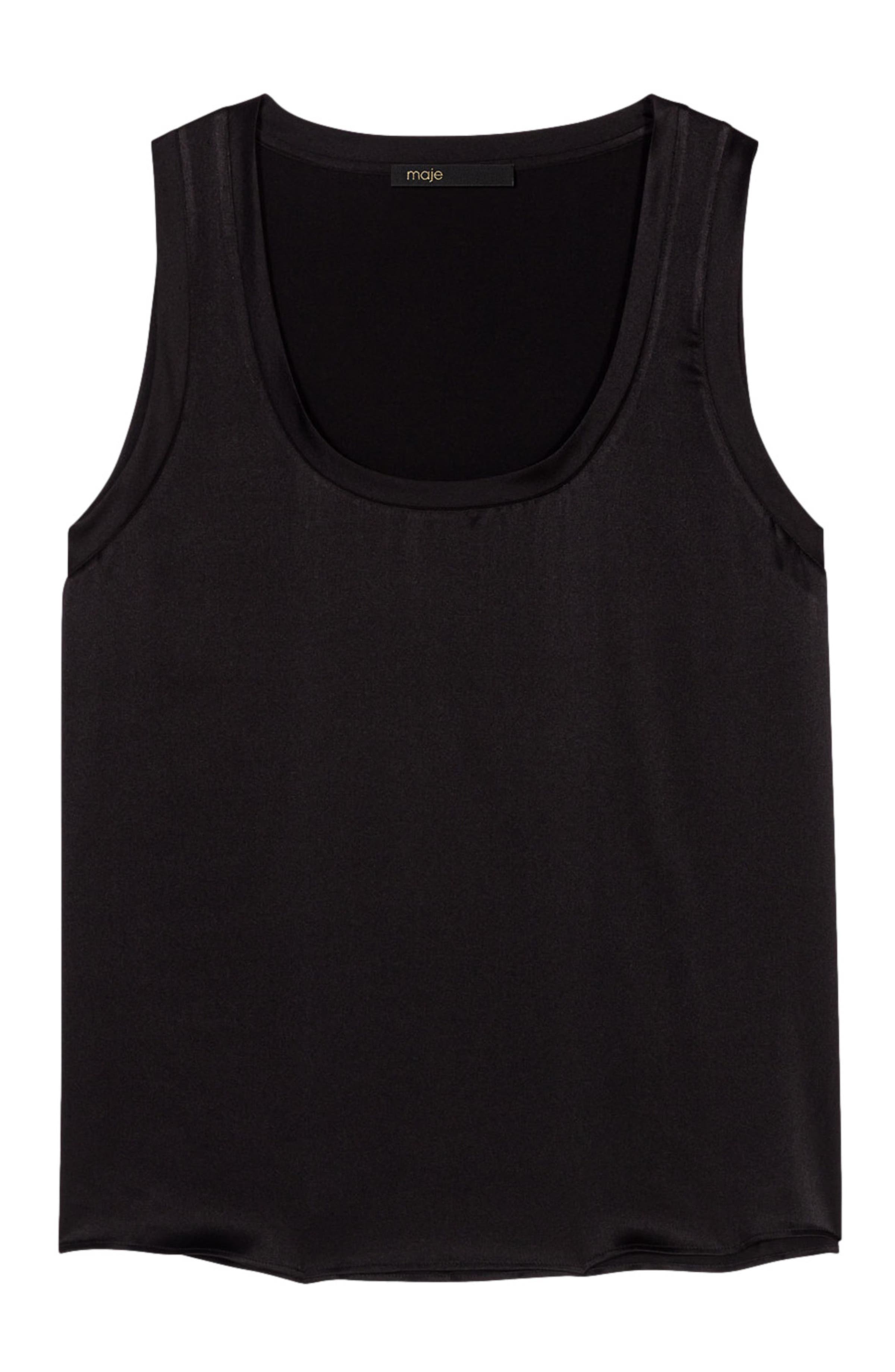 maje Silk tank top in Black at Nordstrom - 8