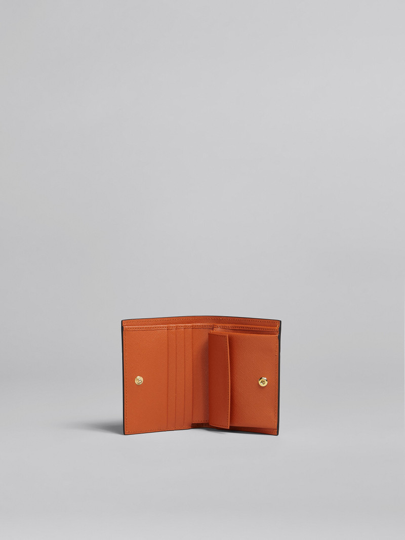 BLACK MULTICOLOUR SAFFIANO LEATHER BI-FOLD WALLET 2