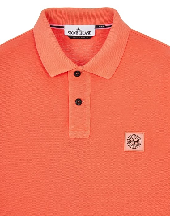 22S67 COTTON PIQUÉ_GARMENT DYED + PIGMENT DYE ORANGE - 3