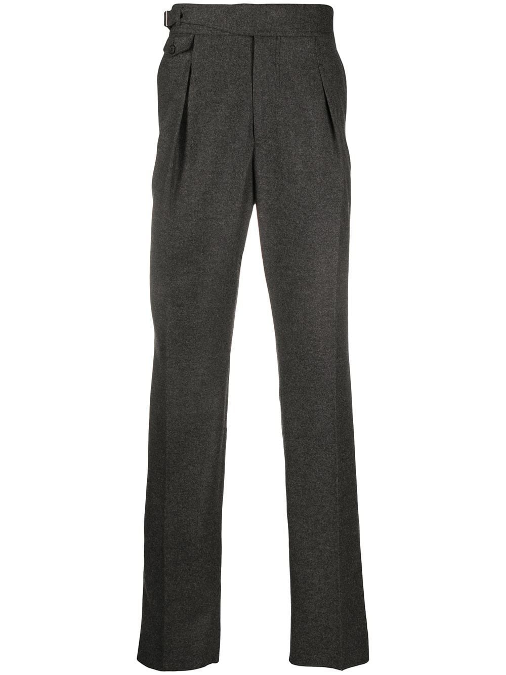 straight-leg wool trousers - 1