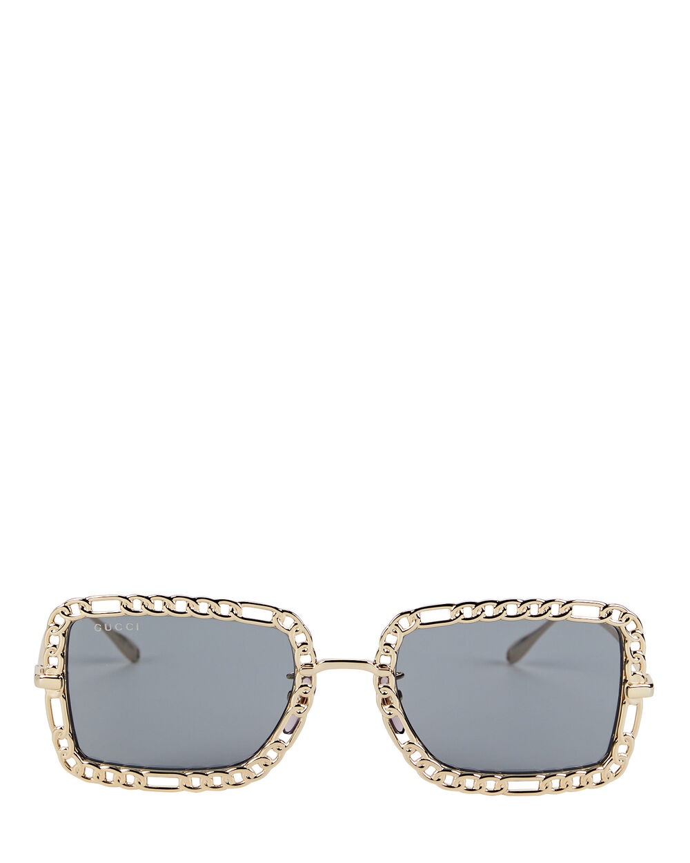 Rectangle Chain-Embellished Sunglasses - 1