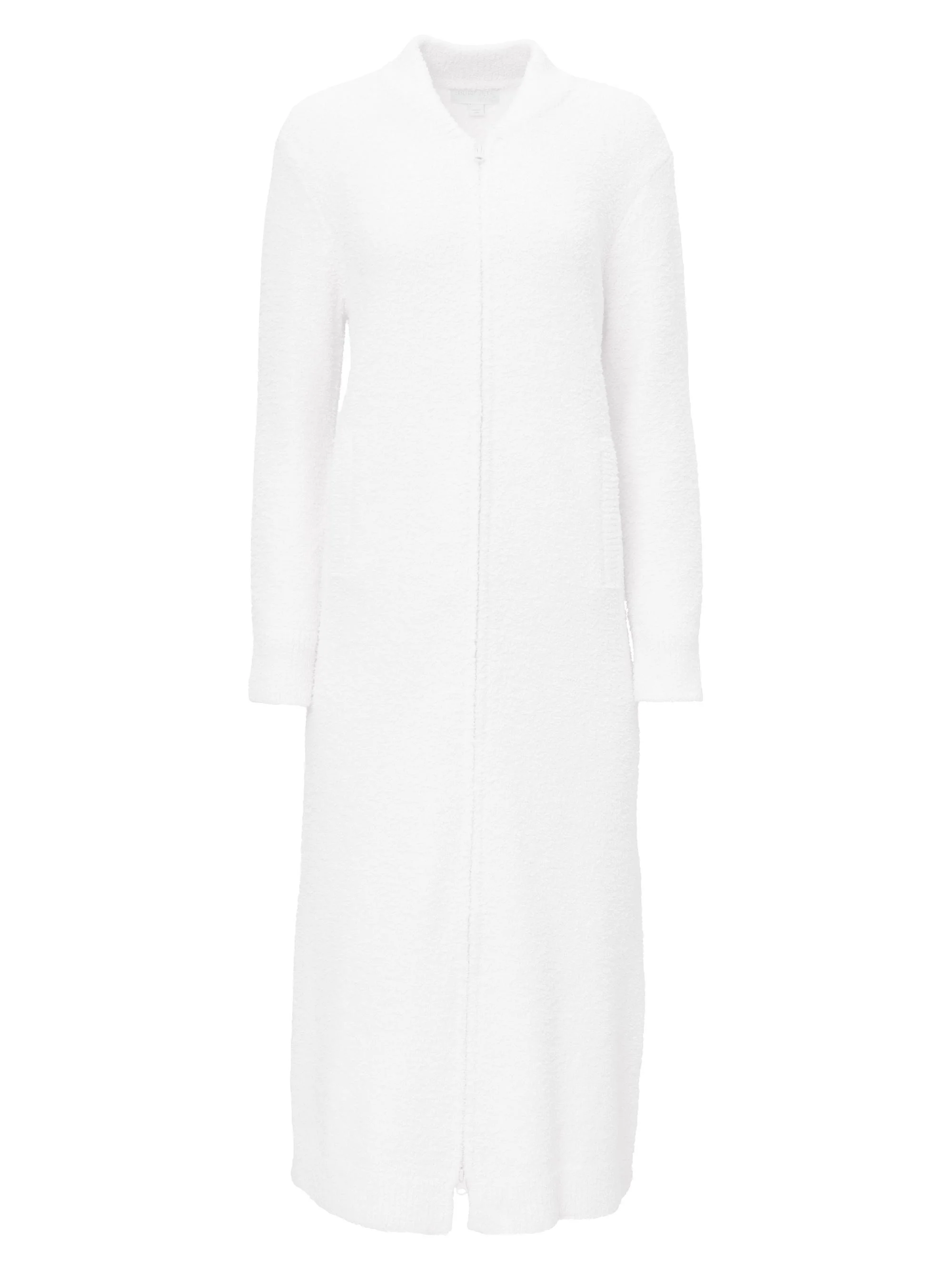Women's Cozychic Full Zip V-Neck Lounger - Cream - 1