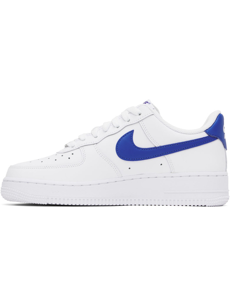 Nike White & Blue Air Force 1 '07 Sneakers outlook