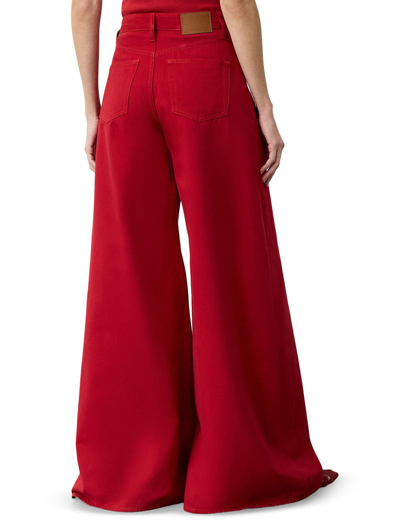 Women's Collen Wide-Leg Jeans - Bright Red 5