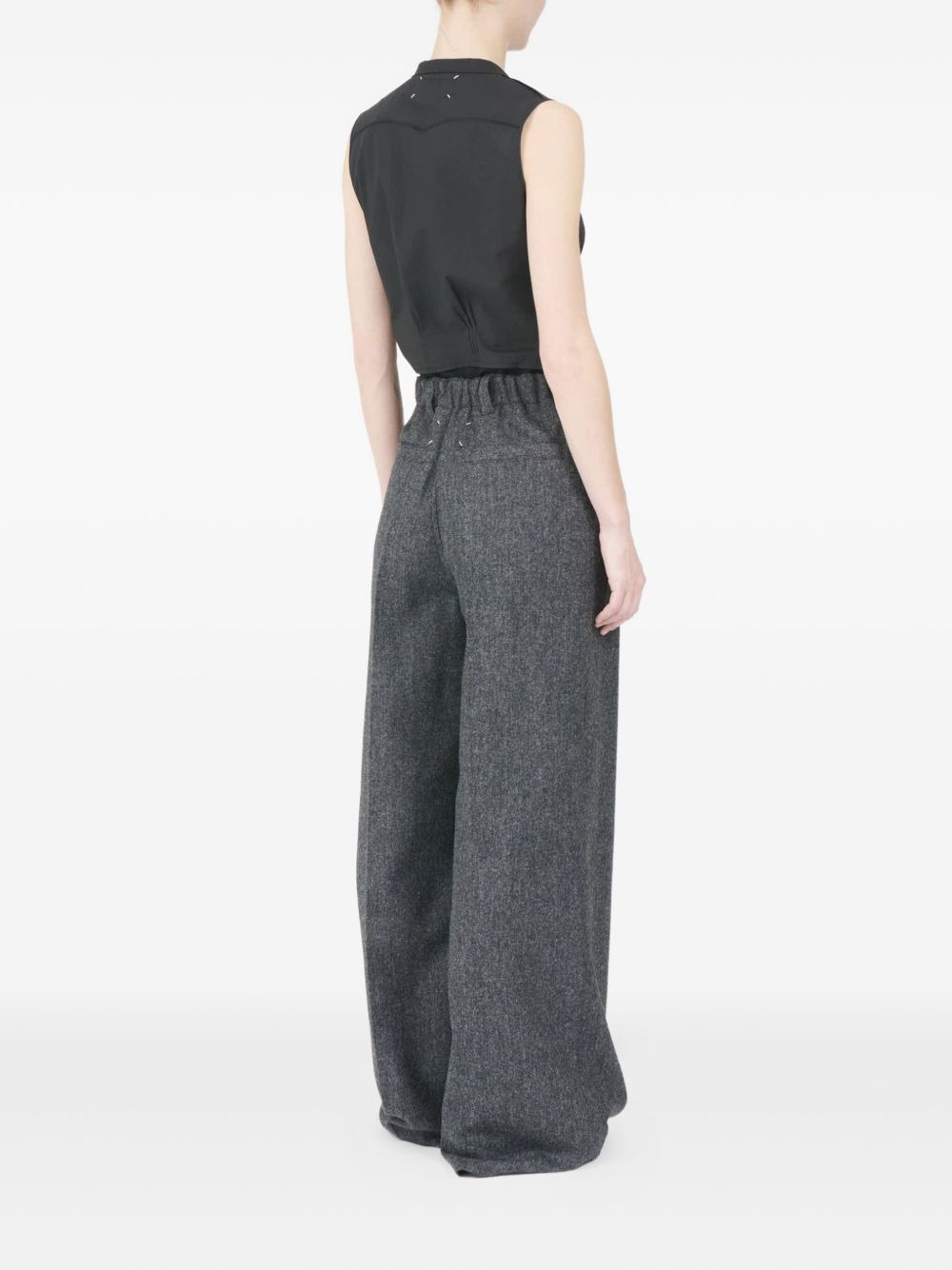 pleated-front wool trousers - 4