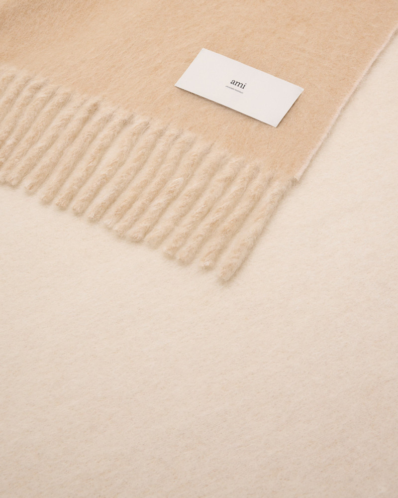 AMI Paris BICOLOR DOUBLE-SIDED BLANKET WITH AMI ALEXANDRE MATTIUSSI TAB outlook
