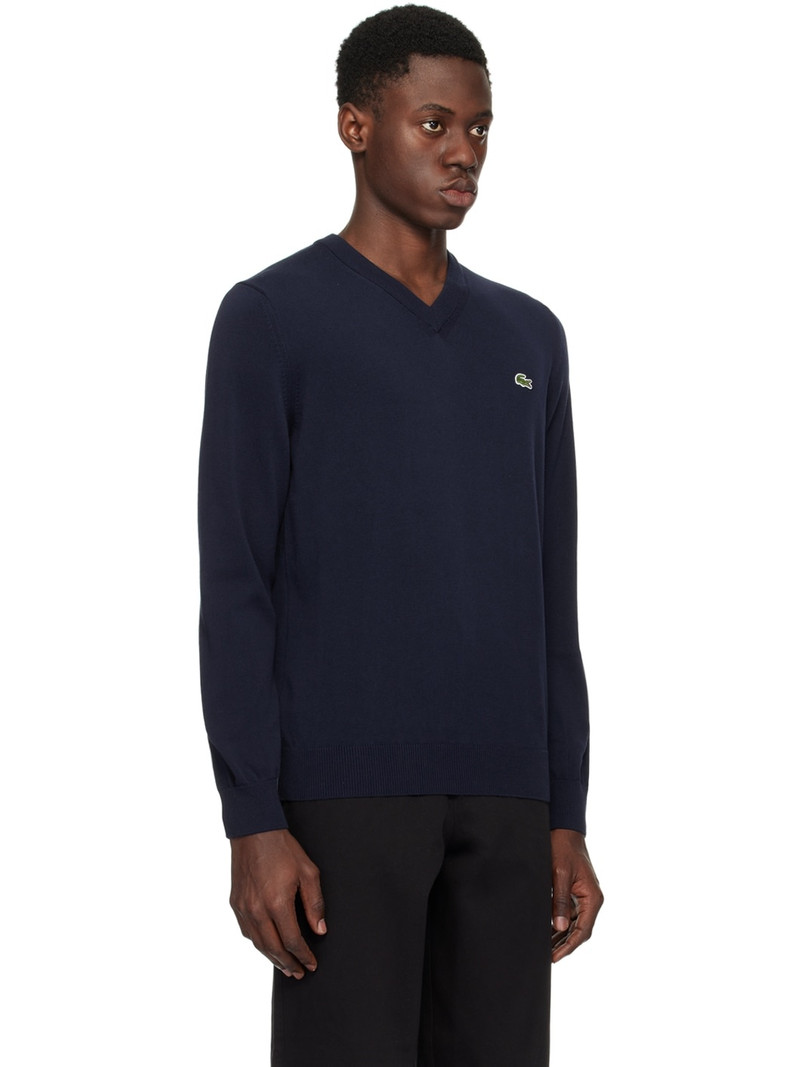 Navy V-Neck Sweater 2