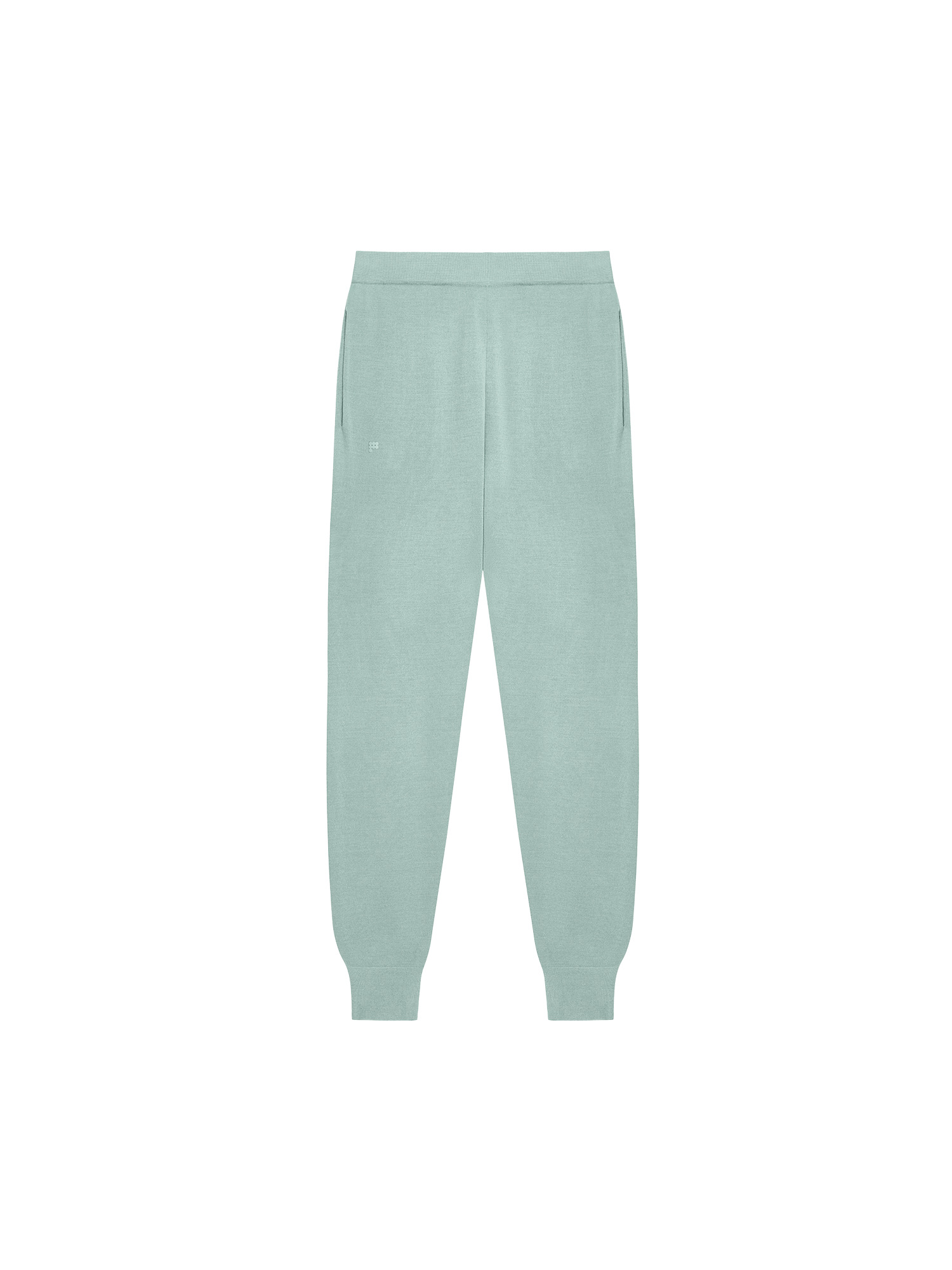 Womens Regenerative Merino Wool Track Pants - Eucalyptus Blue - 2
