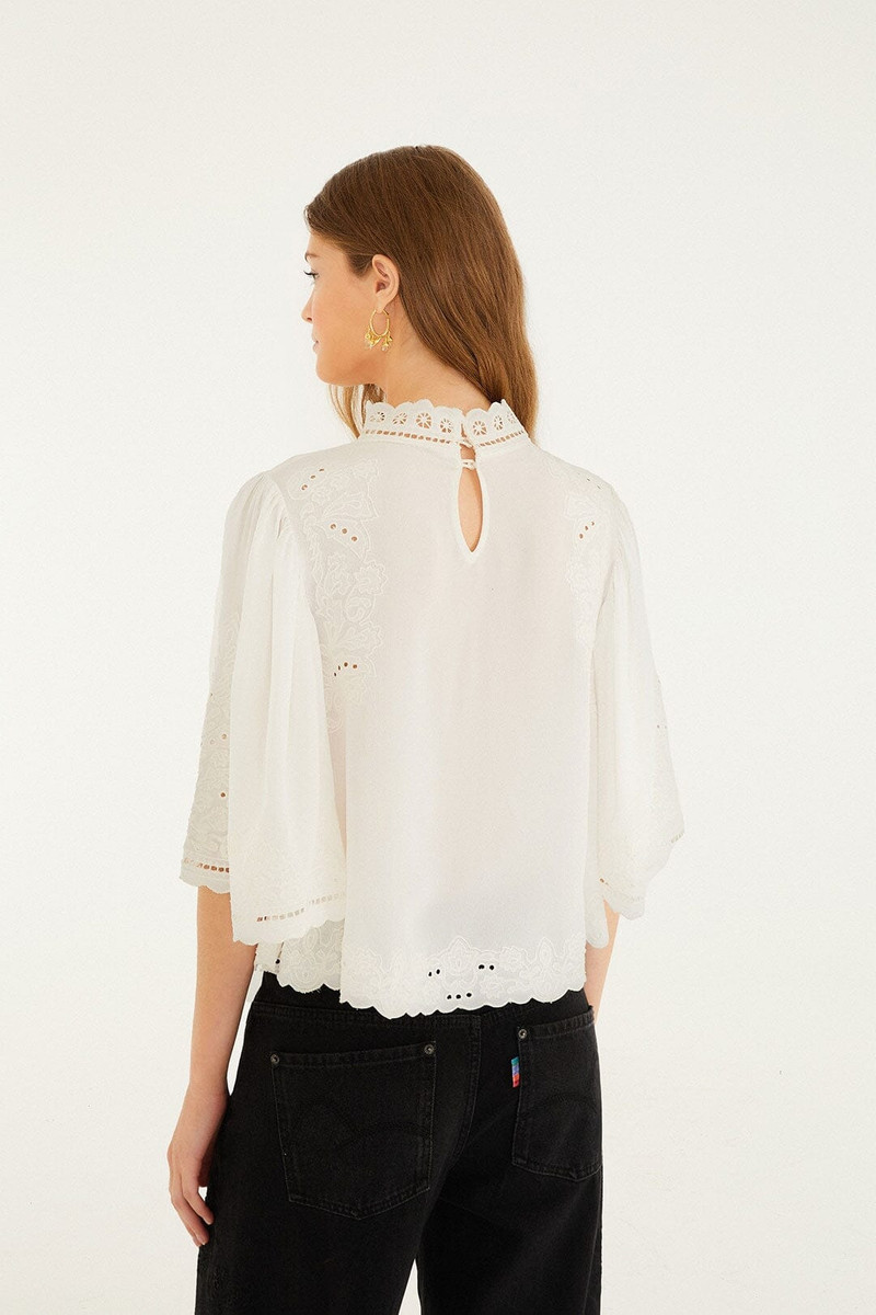 Off-White Palm Tree Embroidered Blouse 3