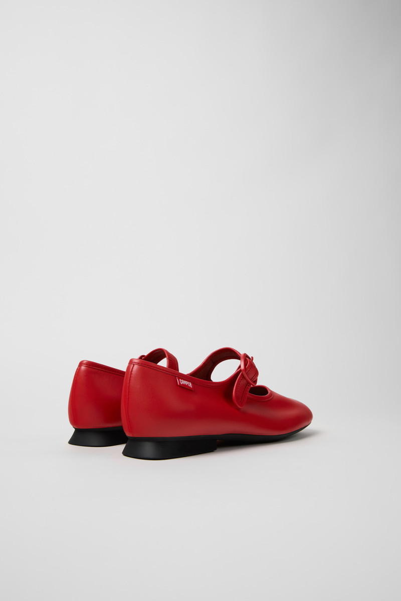 CAMPERLAB Red Leather Ballerinas for Women. outlook