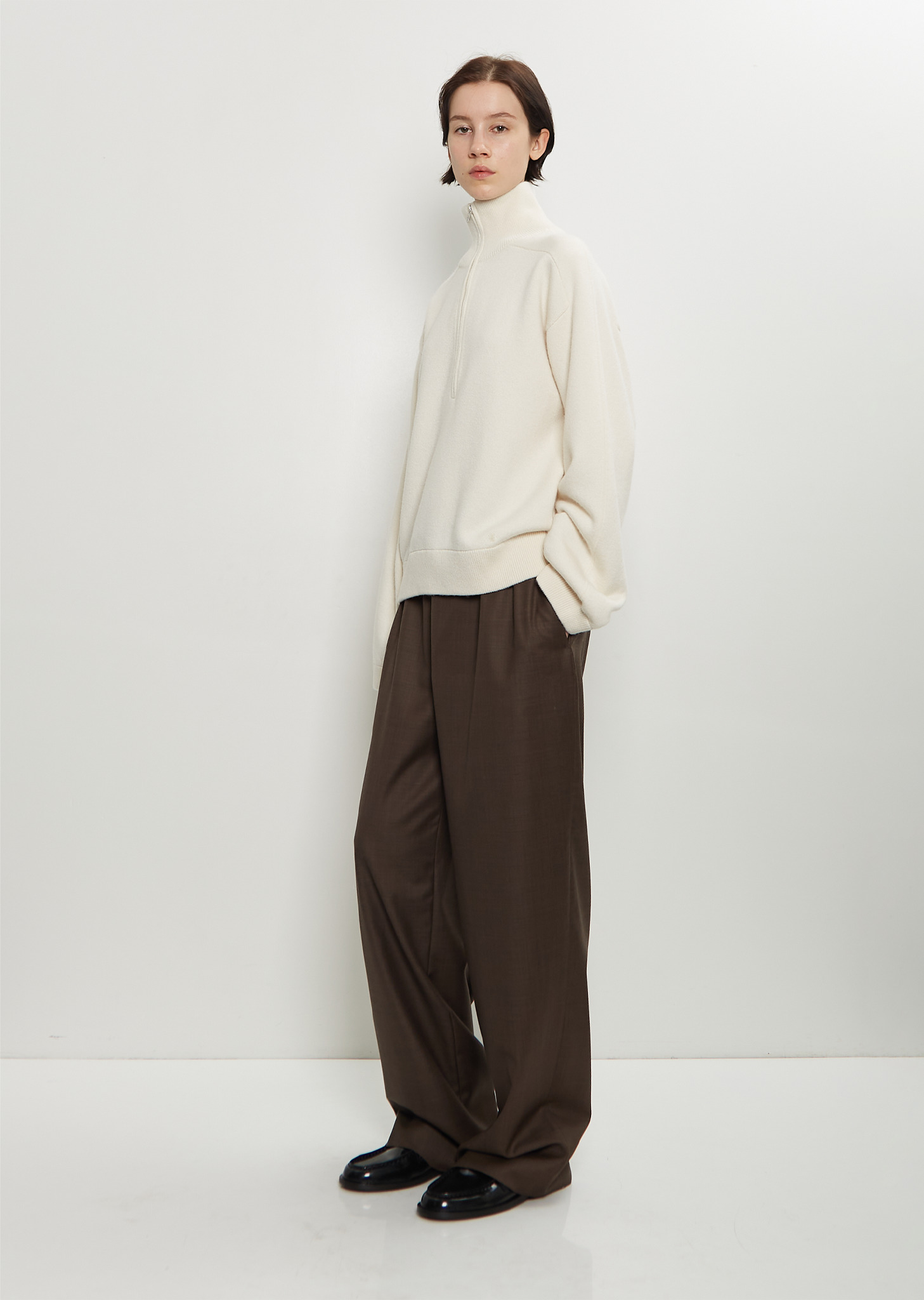 Dries Cashmere Stand Collar Sweater - 4
