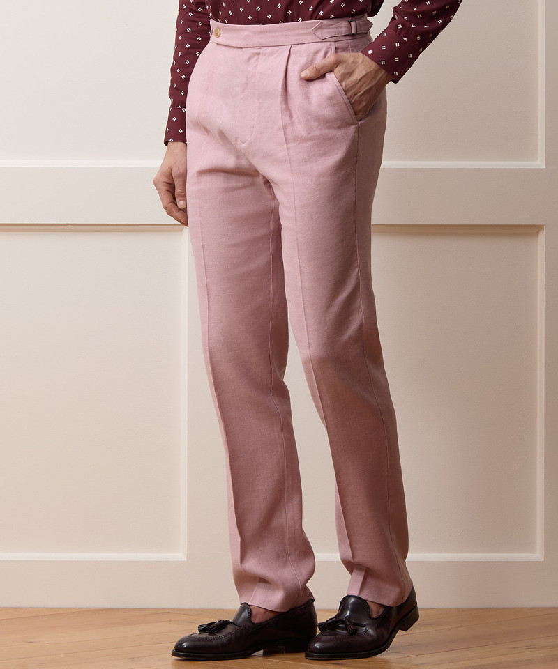 TODD SNYDER Italian Linen Side Tab Trouser outlook