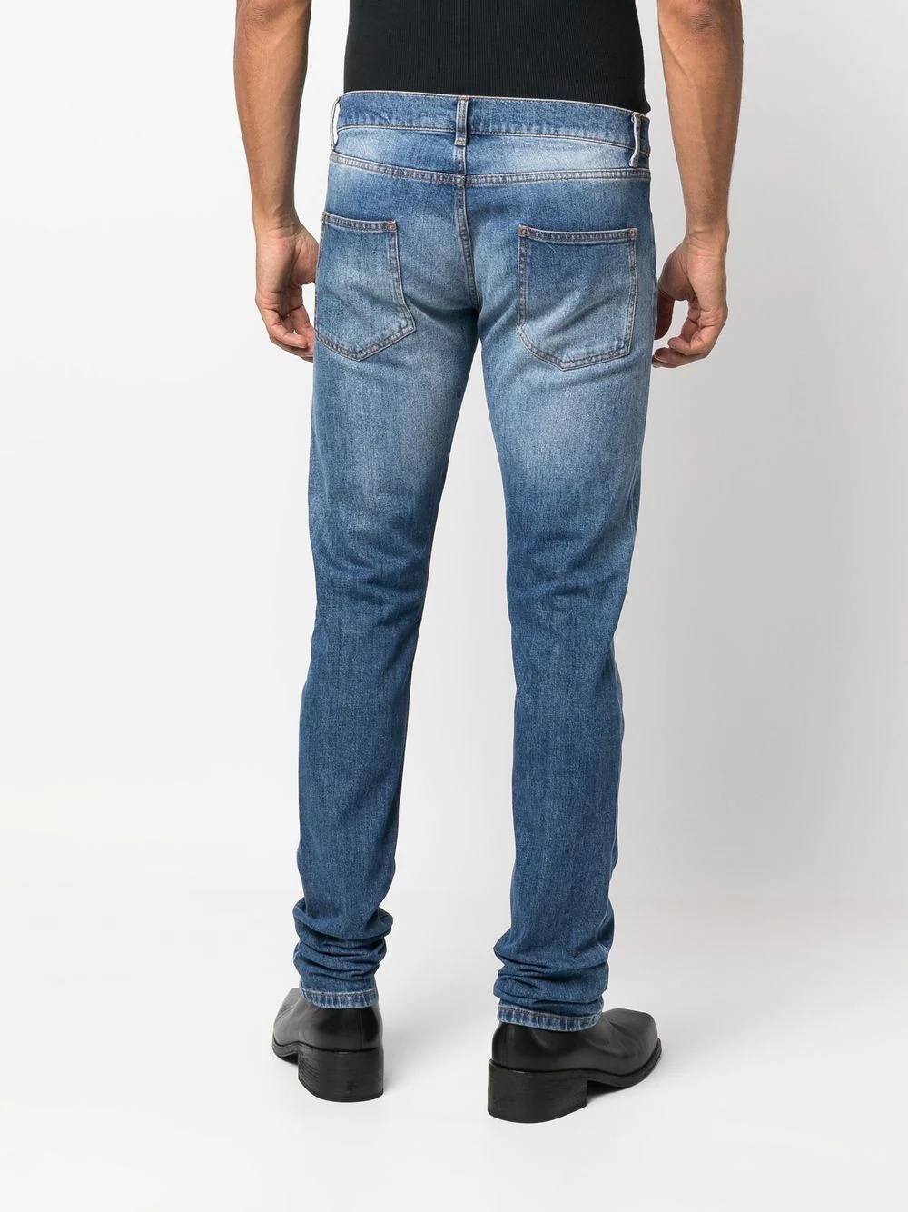 slim-cut denim jeans - 4