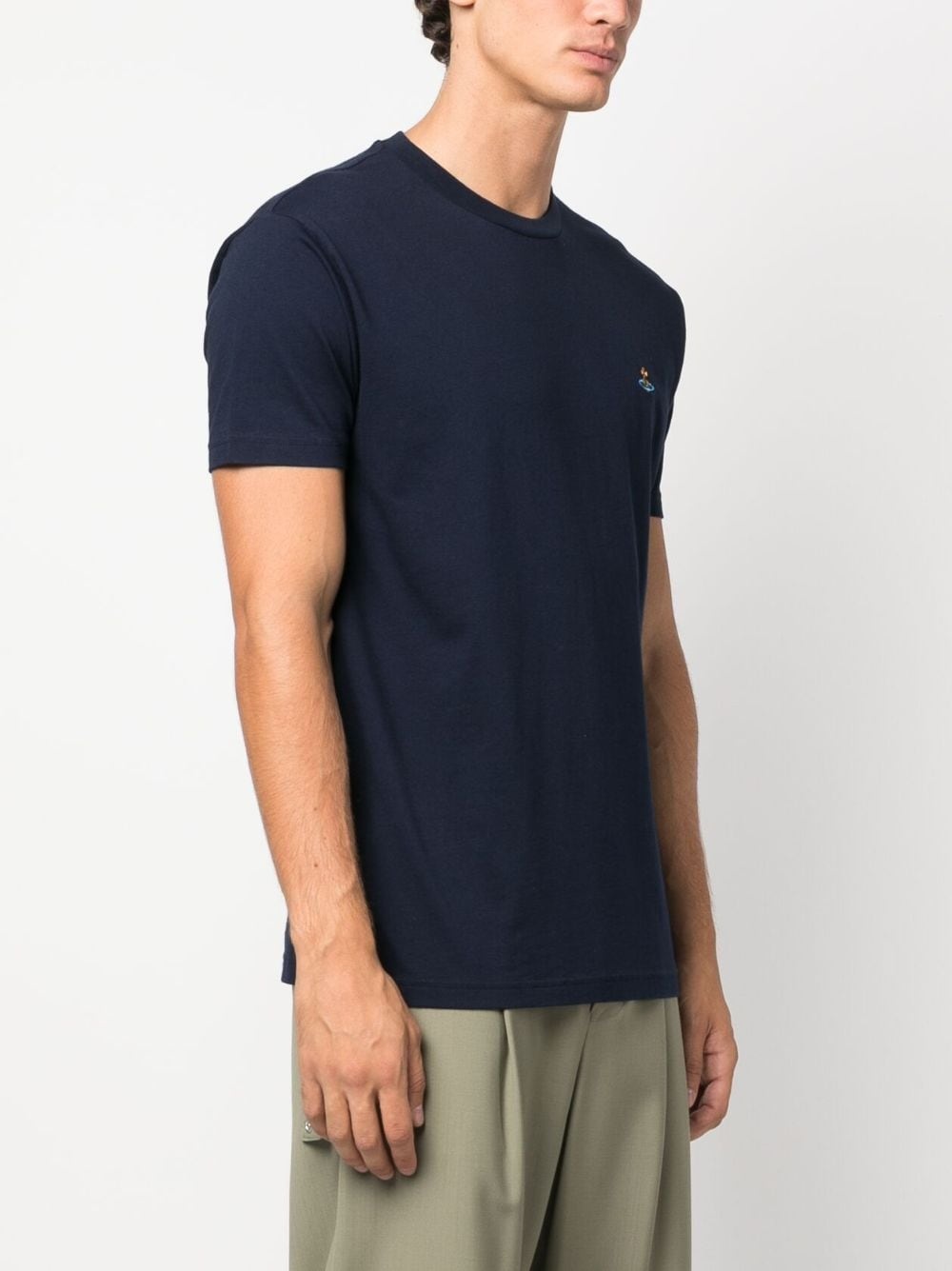 Orb-embroidered cotton T-shirt - 2
