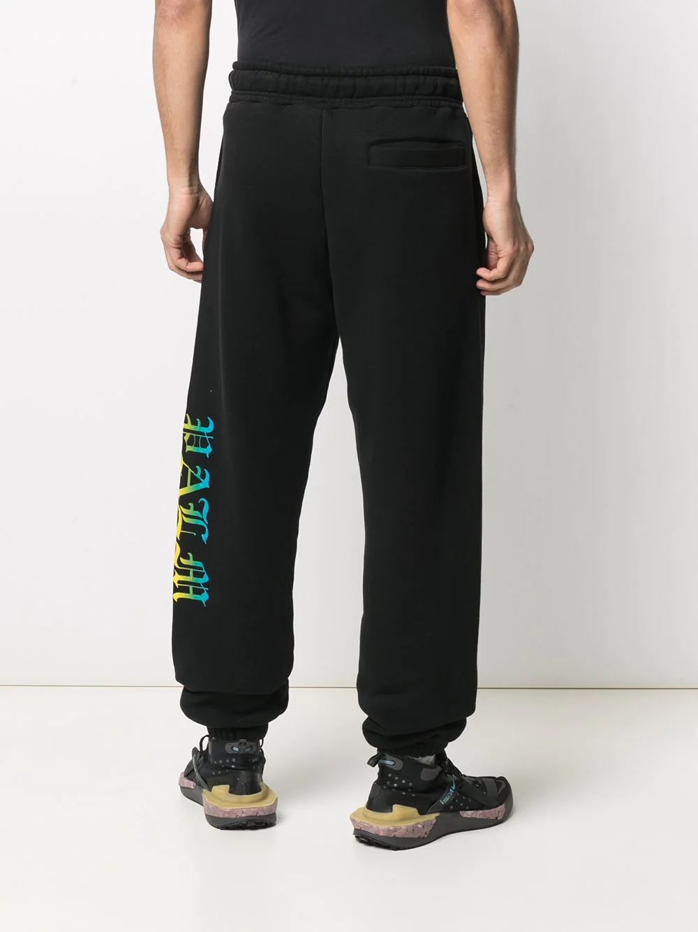 logo print loose-fit track pants - 4