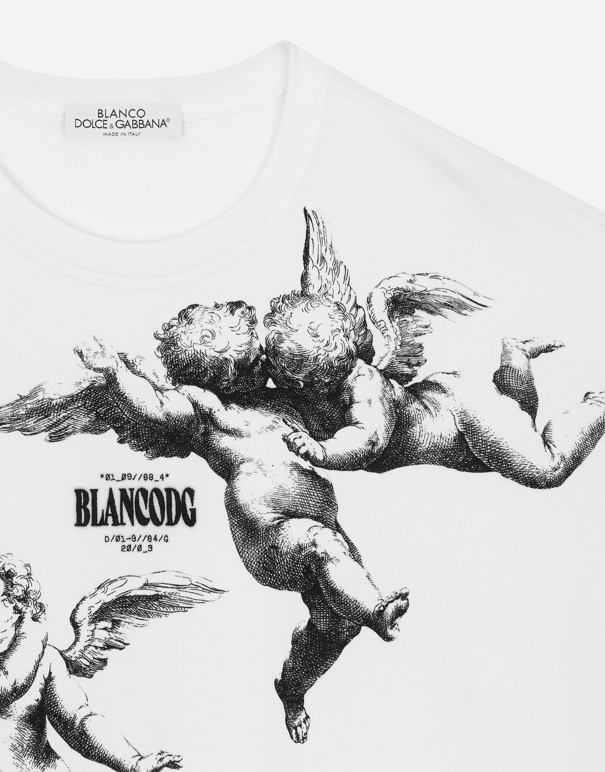 Round-neck sweatshirt with Angel print BLANCO DOLCE&GABBANA - 3