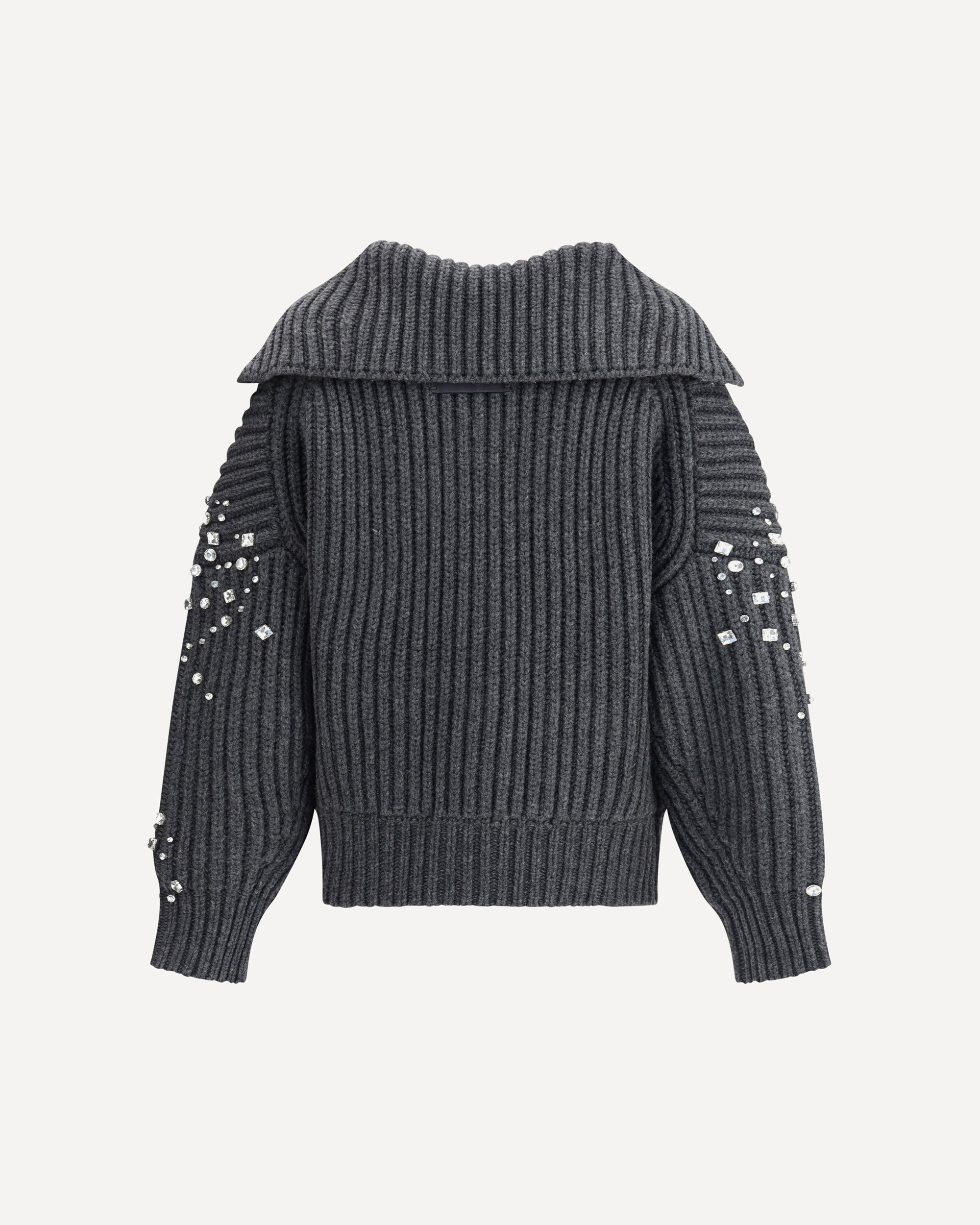Rhinestones wool Cardigan - 2