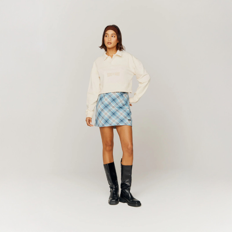 CROPPED POWER LOGO BUTTON UP 1