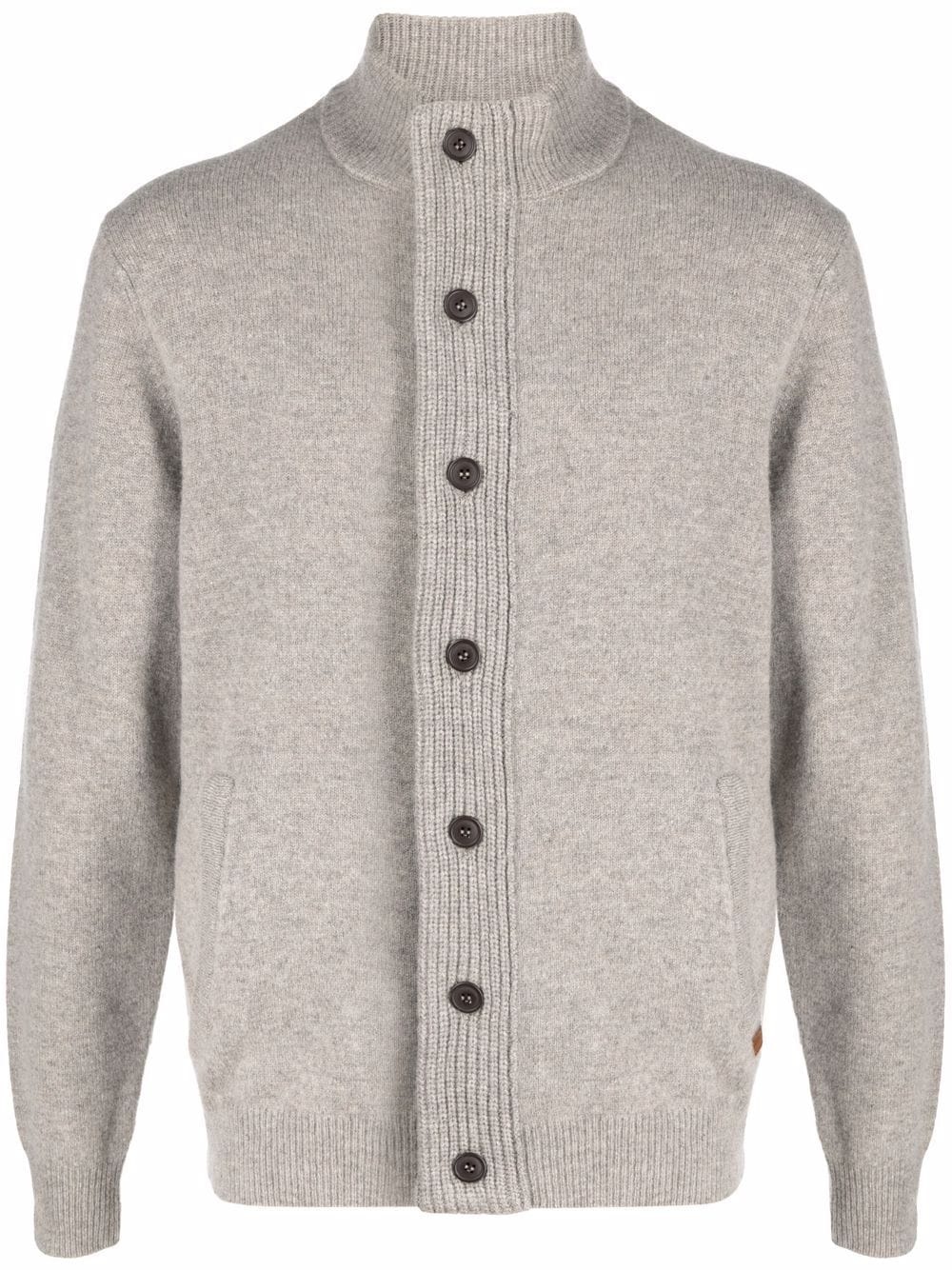 buttoned-up wool cardigan - 1