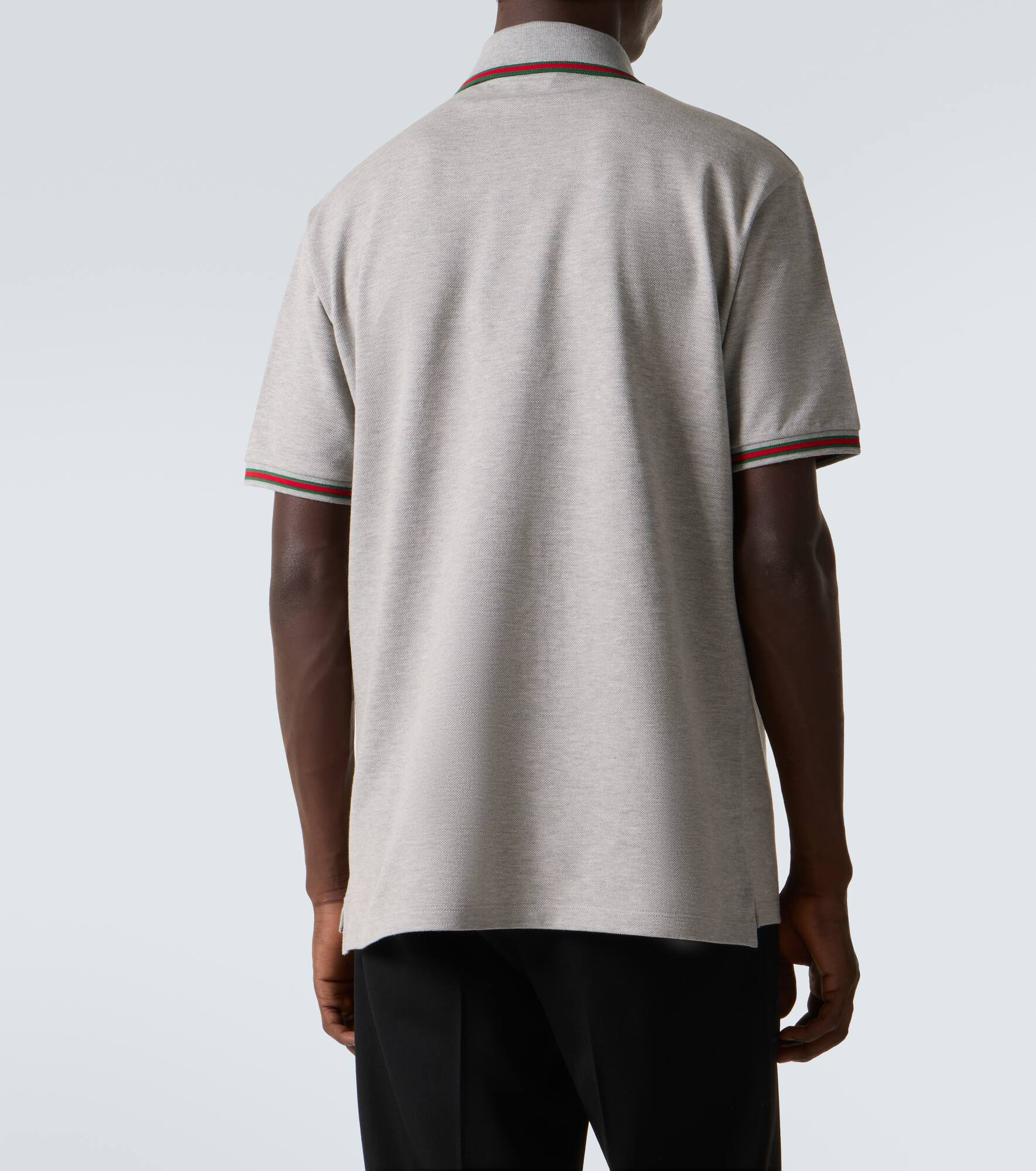 Web Stripe cotton-blend polo shirt - 4