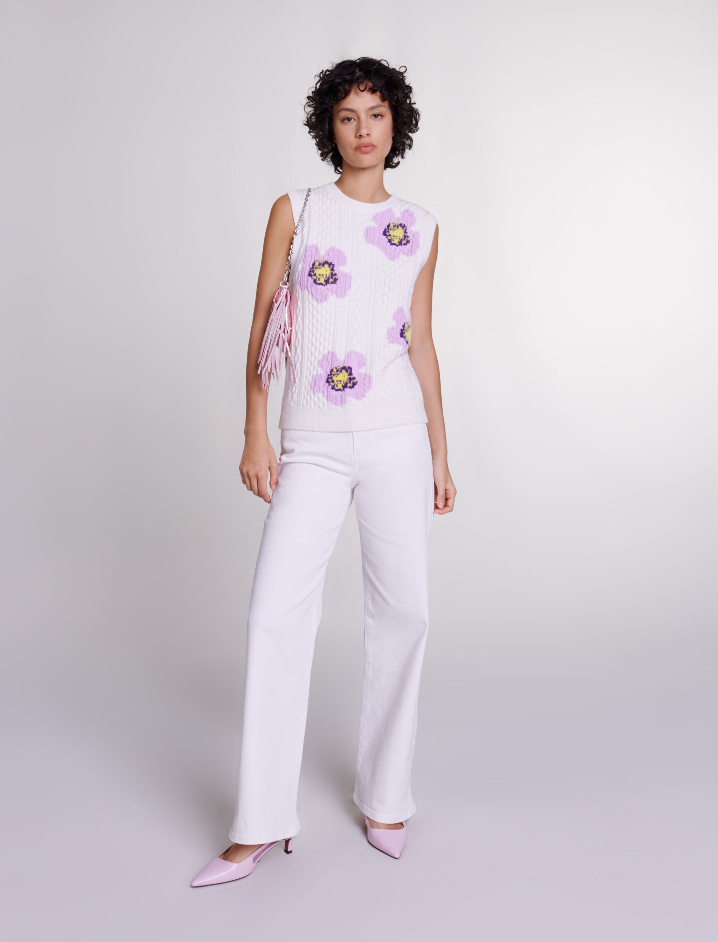 Floral sleeveless jumper - 2