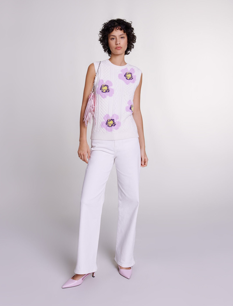 maje Floral sleeveless jumper outlook