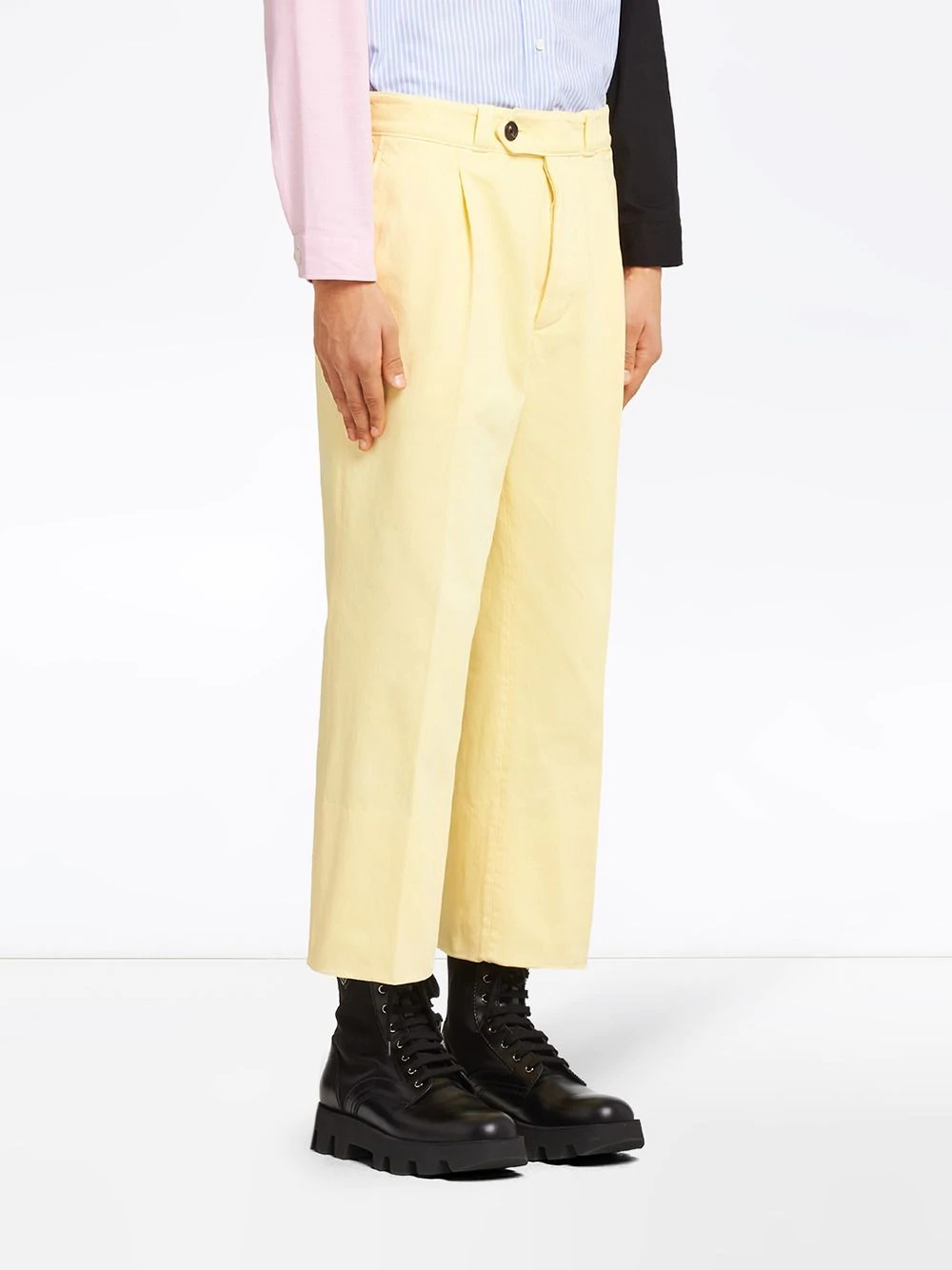 cropped straight-leg trousers - 3