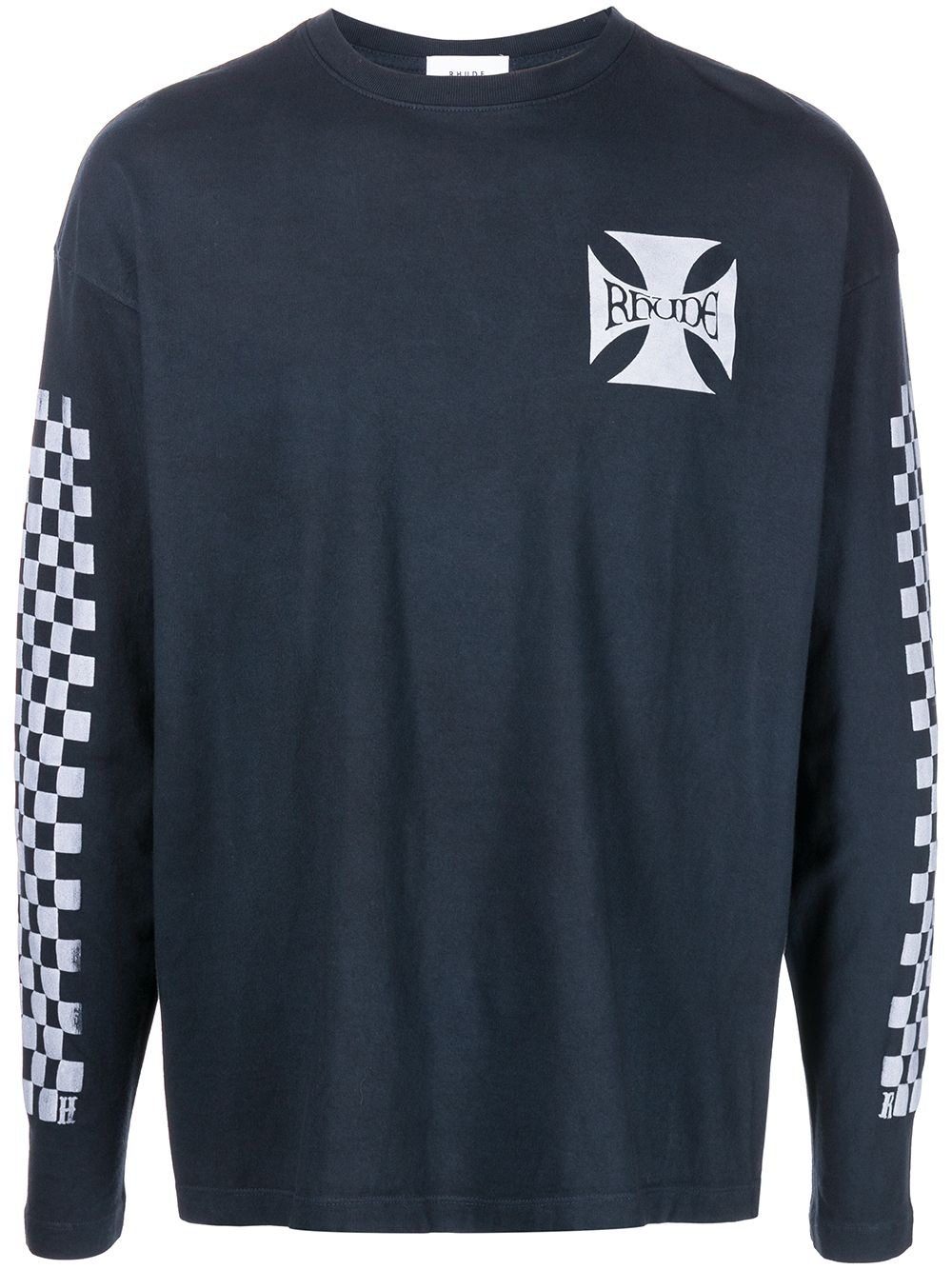 logo-print long-sleeved T-shirt - 1