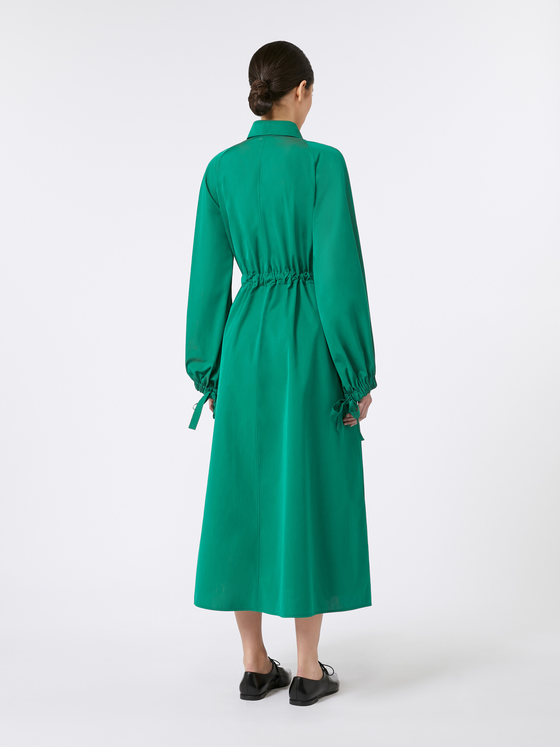 VIALE Long taffeta shirt dress - 4