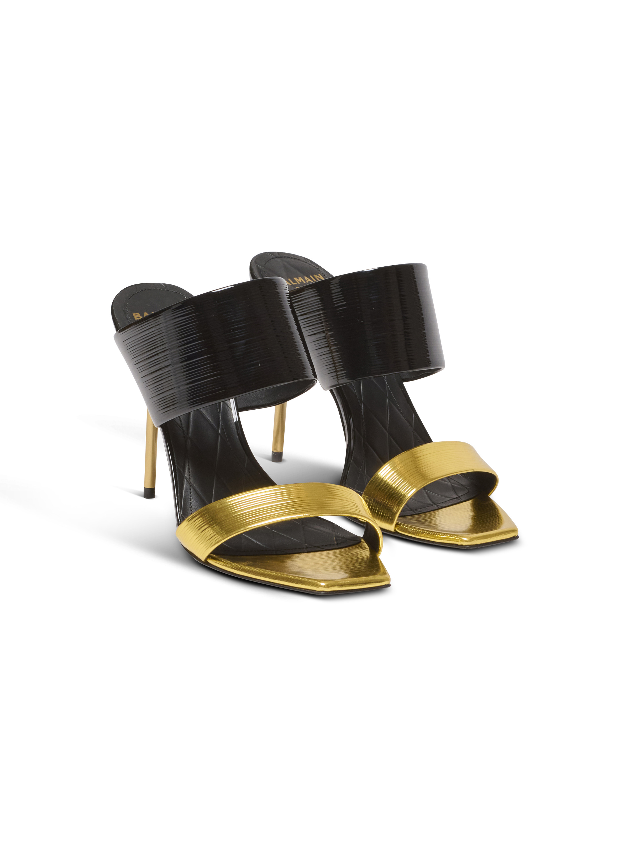 PB mules in striped leather - 2