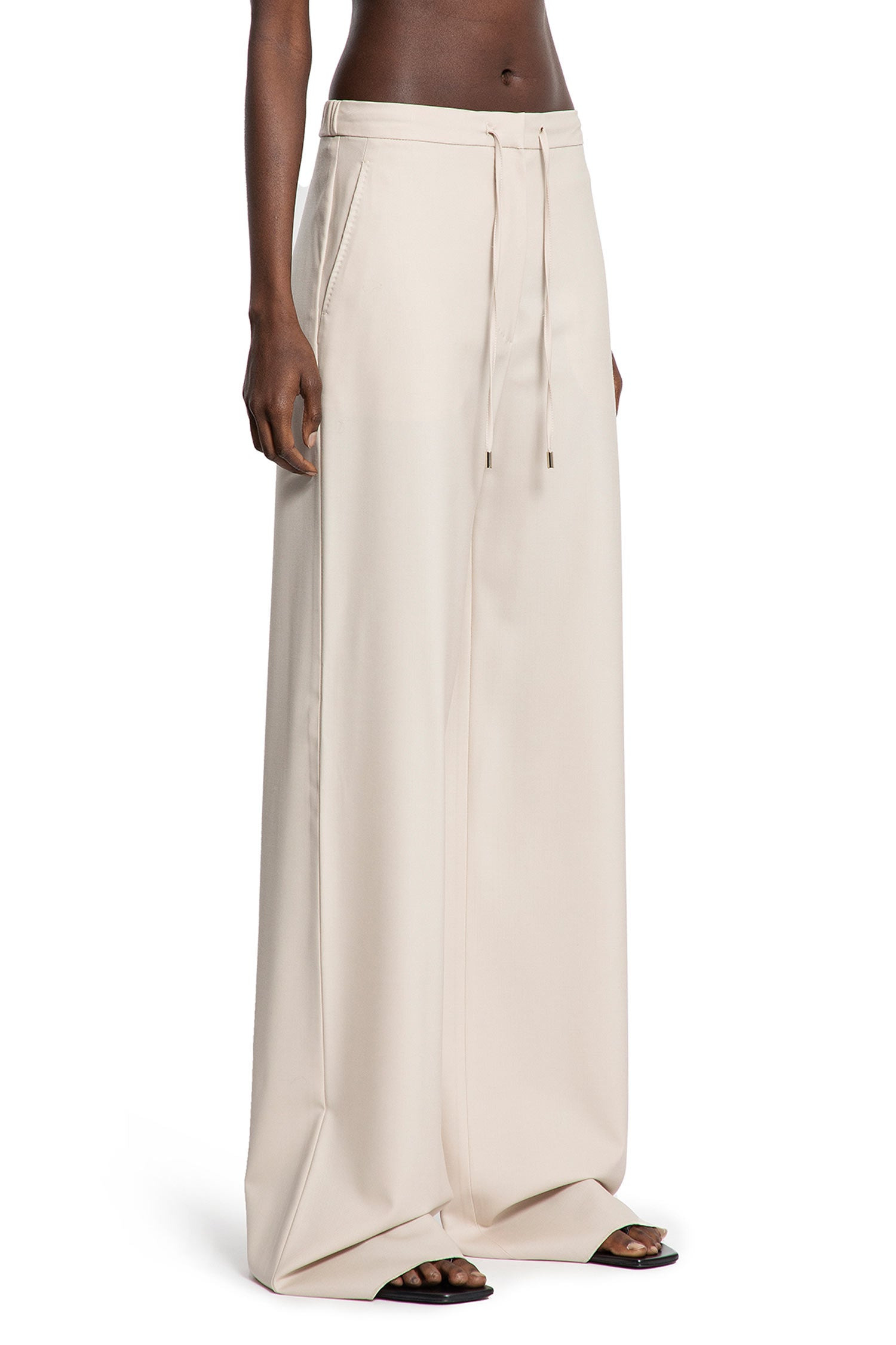 Wool Twill Drawstring Trousers - 2