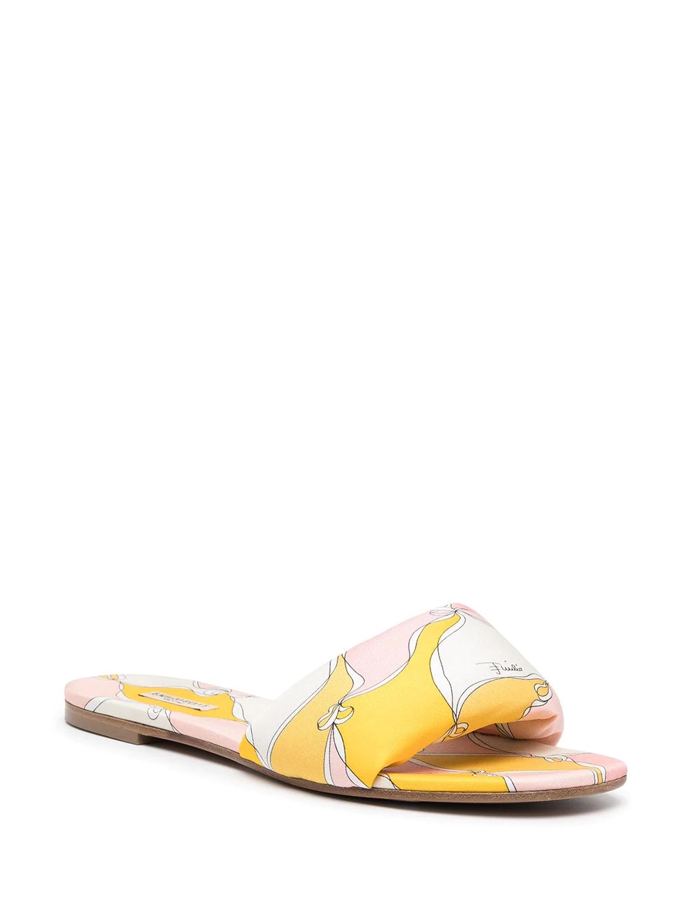 abstract-print flat sandals - 2