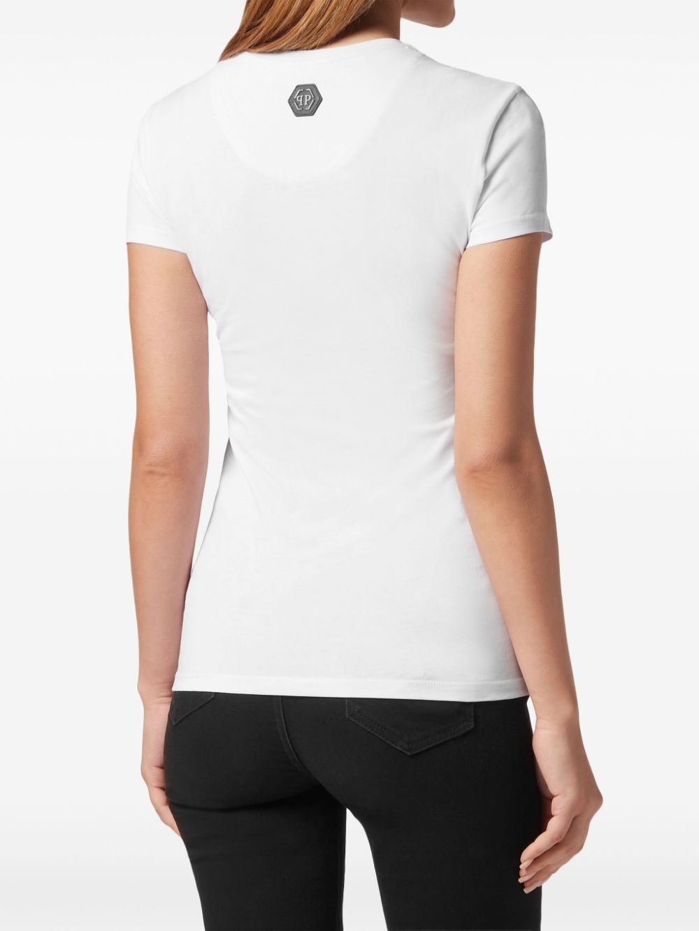 lettering cotton T-shirt - 3