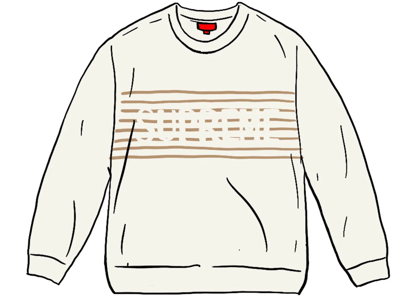 Supreme Supreme Chest Stripe Sweater Ivory - 01971748-9728-4735 