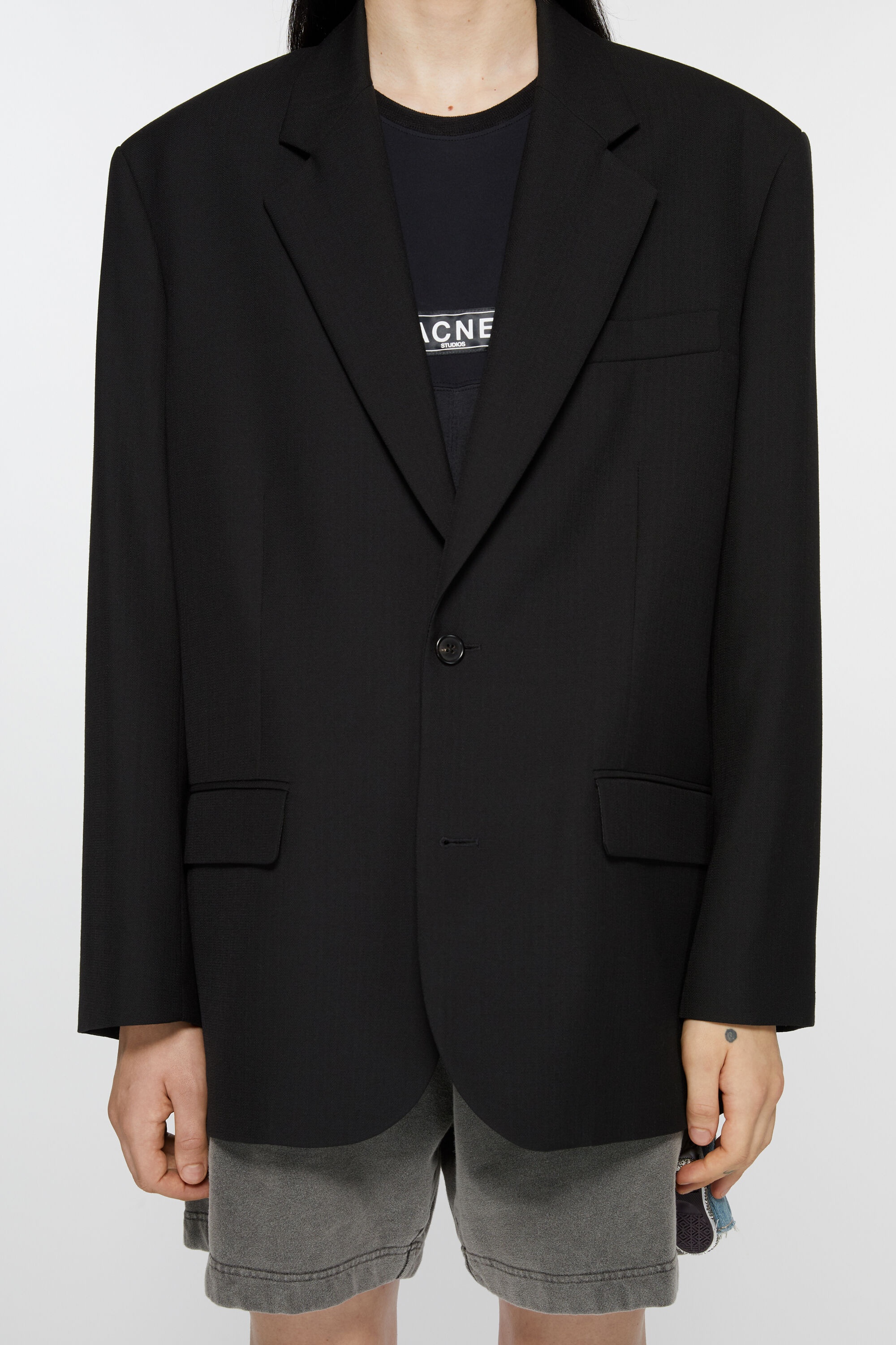 Relaxed fit suit jacket - Black - 5