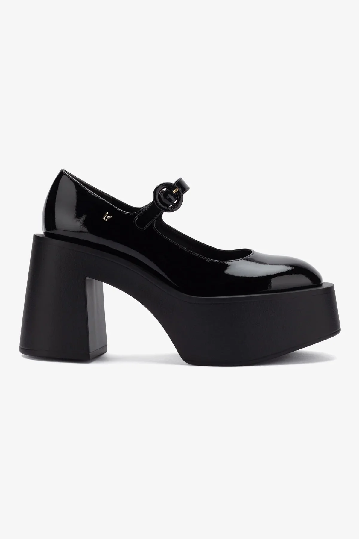 Olivia Platform Pump In Black Patent Leather - 1