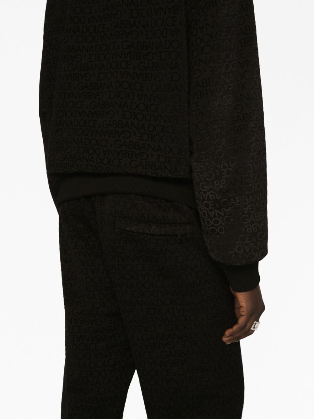 logo-print cotton track pants - 5