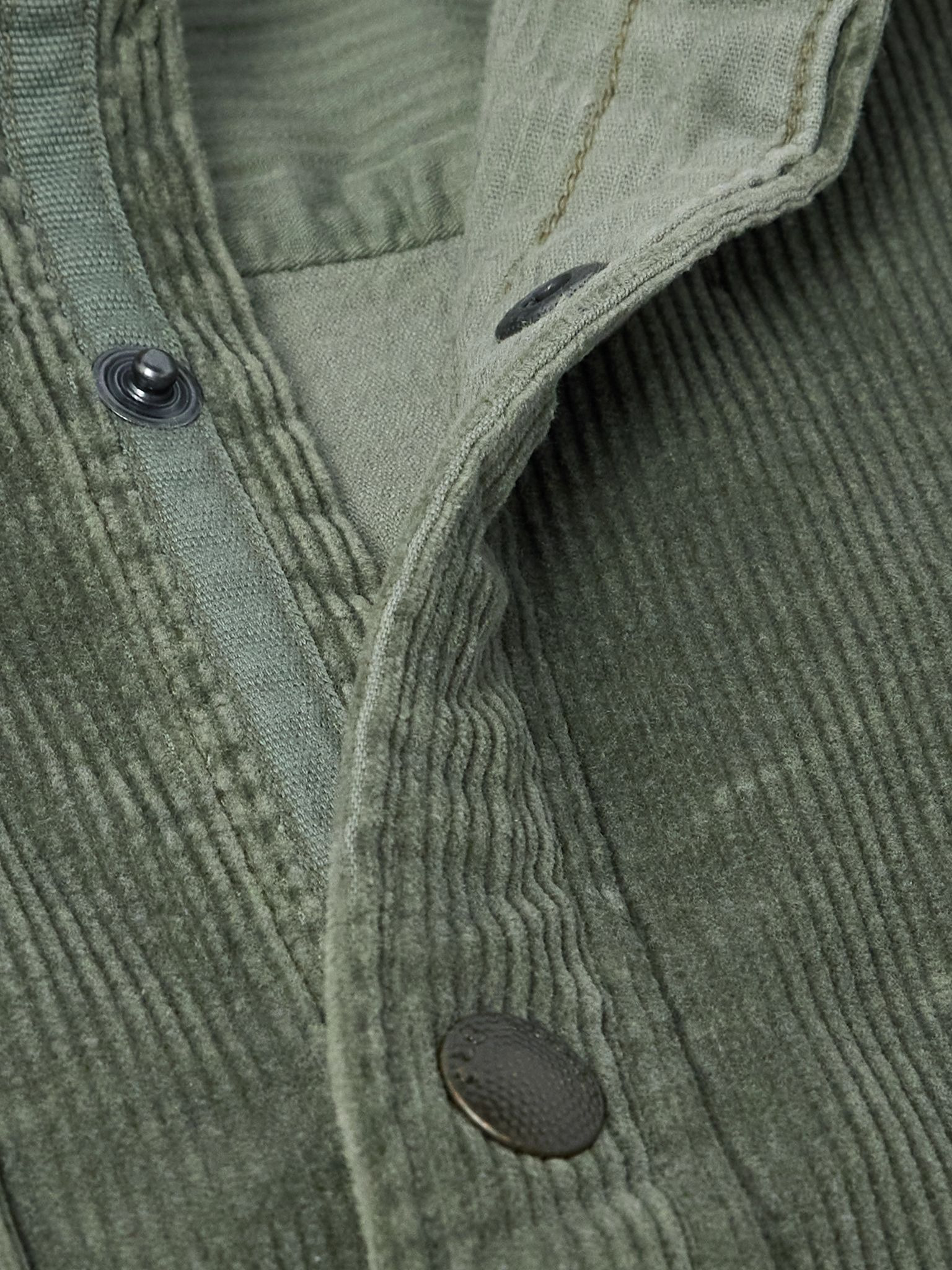Cotton-Blend Corduroy Overshirt Green - 5
