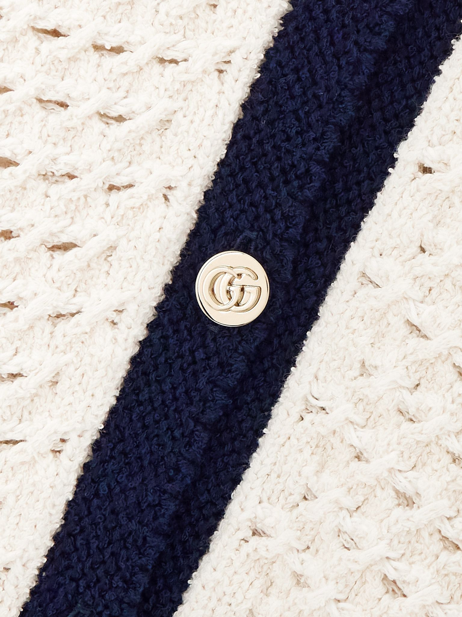 Crocheted cotton-blend cardigan White - 4